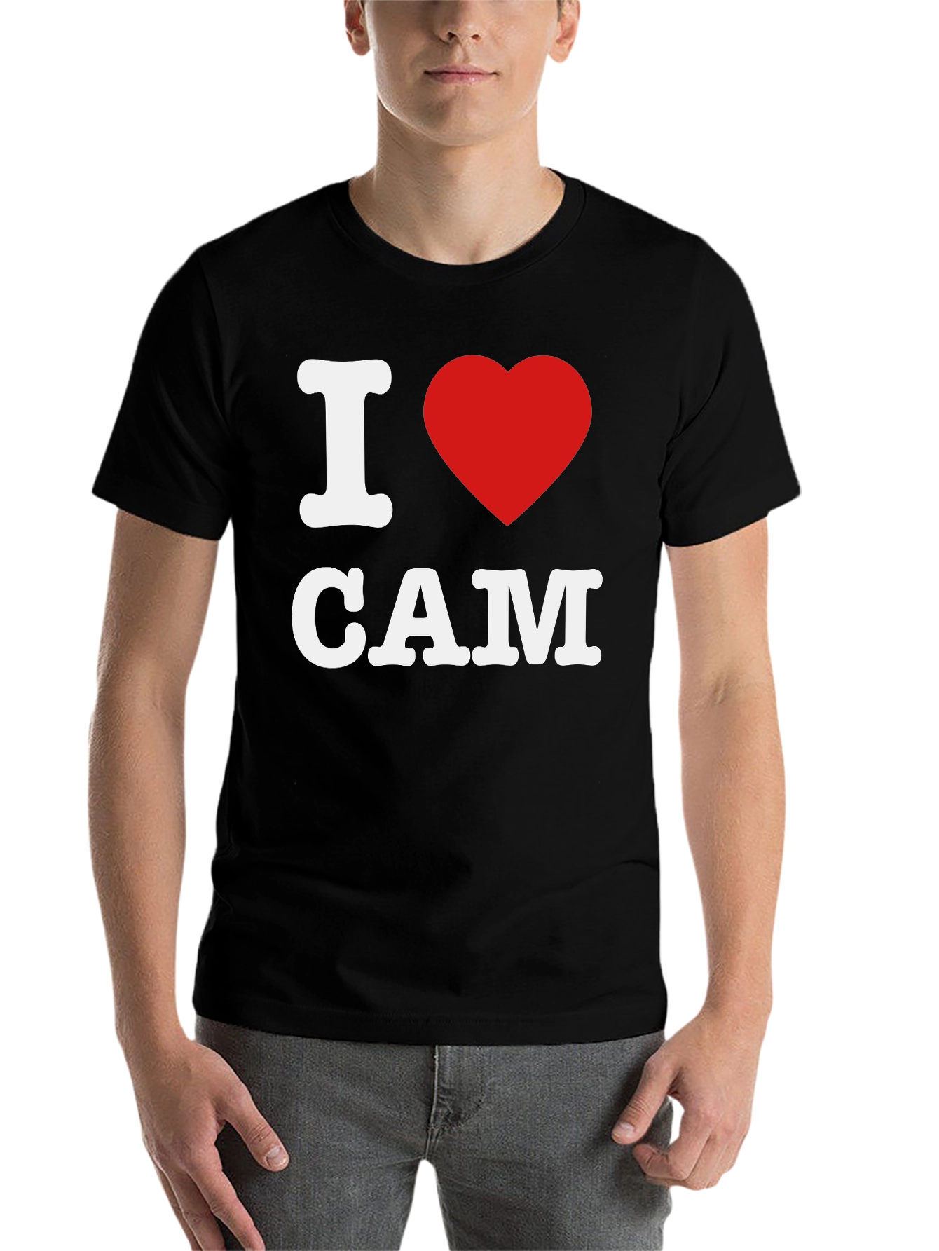 Black I Heart Cam T-Shirt view 7