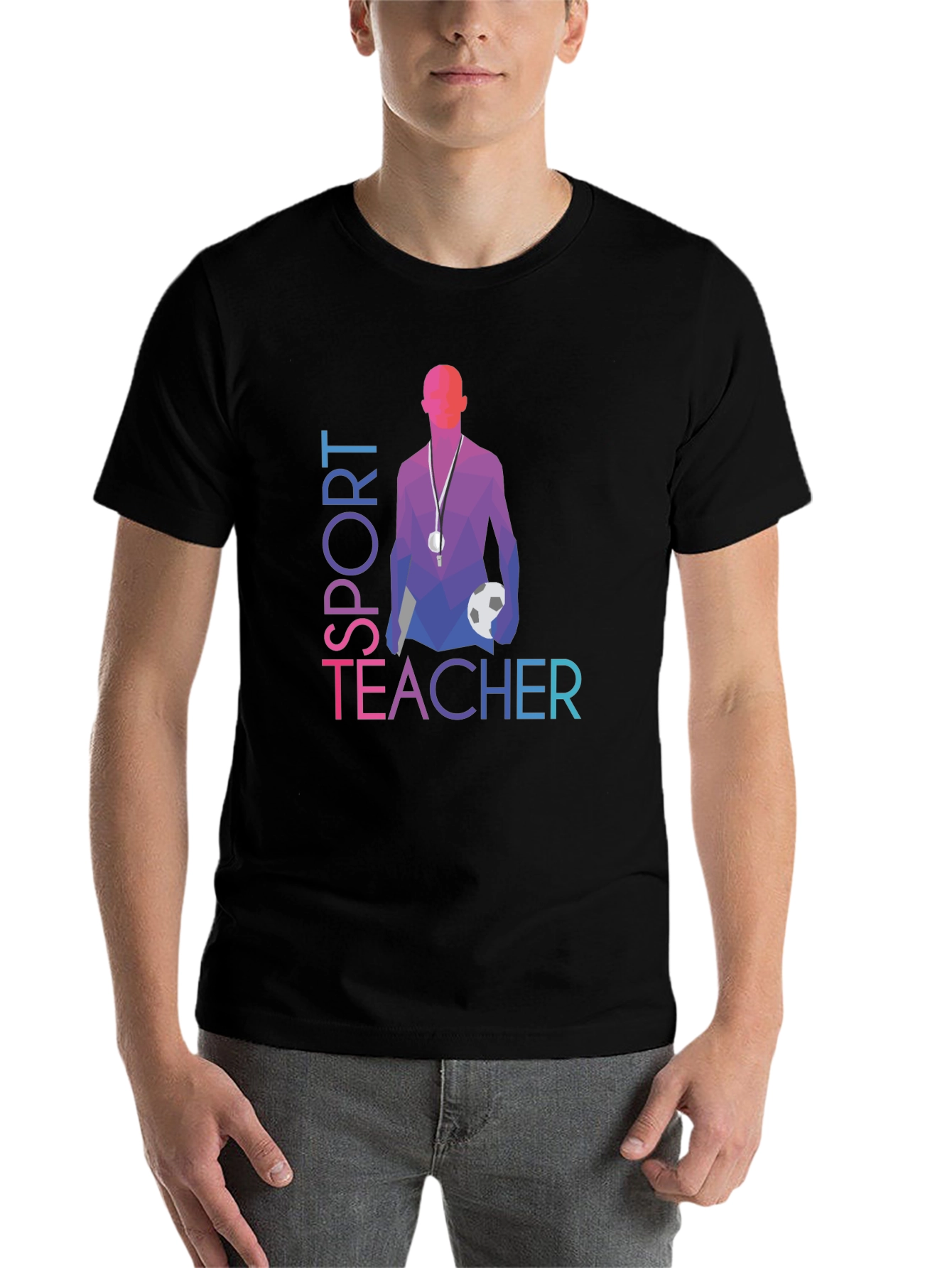 Black Sport Teacher Graphic Tee view 7