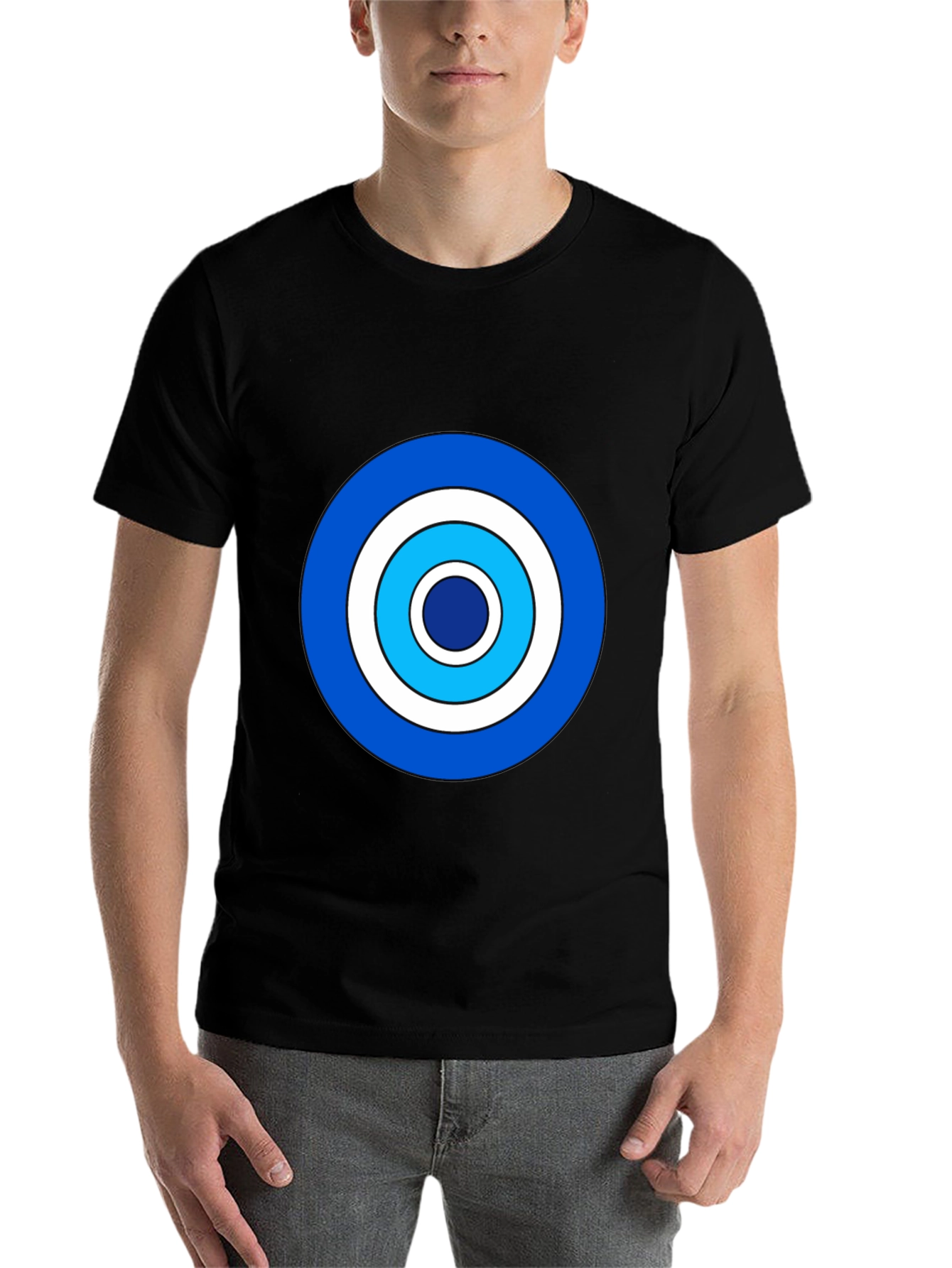Black Bullseye Graphic Tee - Bold Target Design view 7