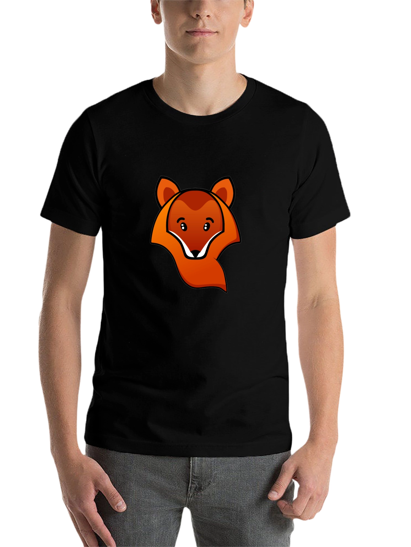 Black Fox Graphic Black T-Shirt view 7