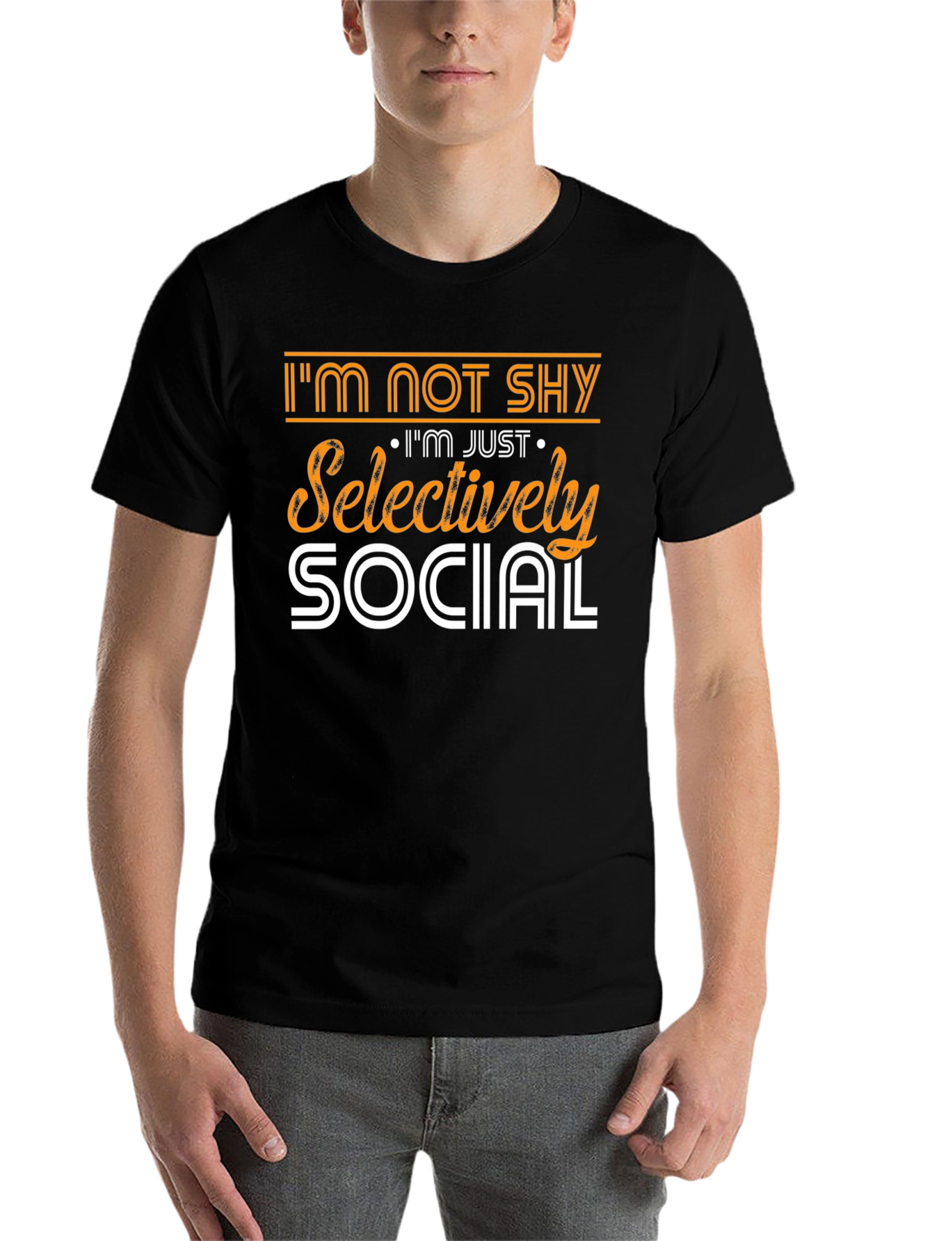 Black Selectively Social Graphic Tee view 7