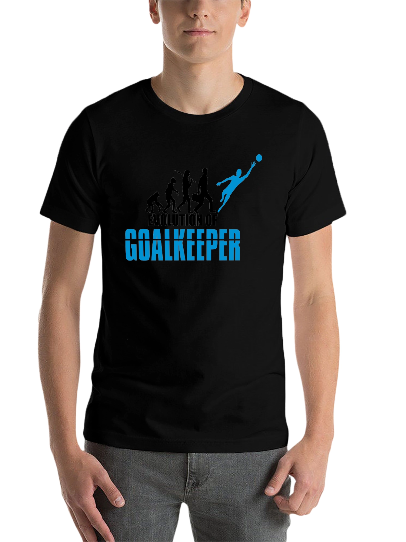 Black Evolution of Goalkeeper Graphic Tee view 7