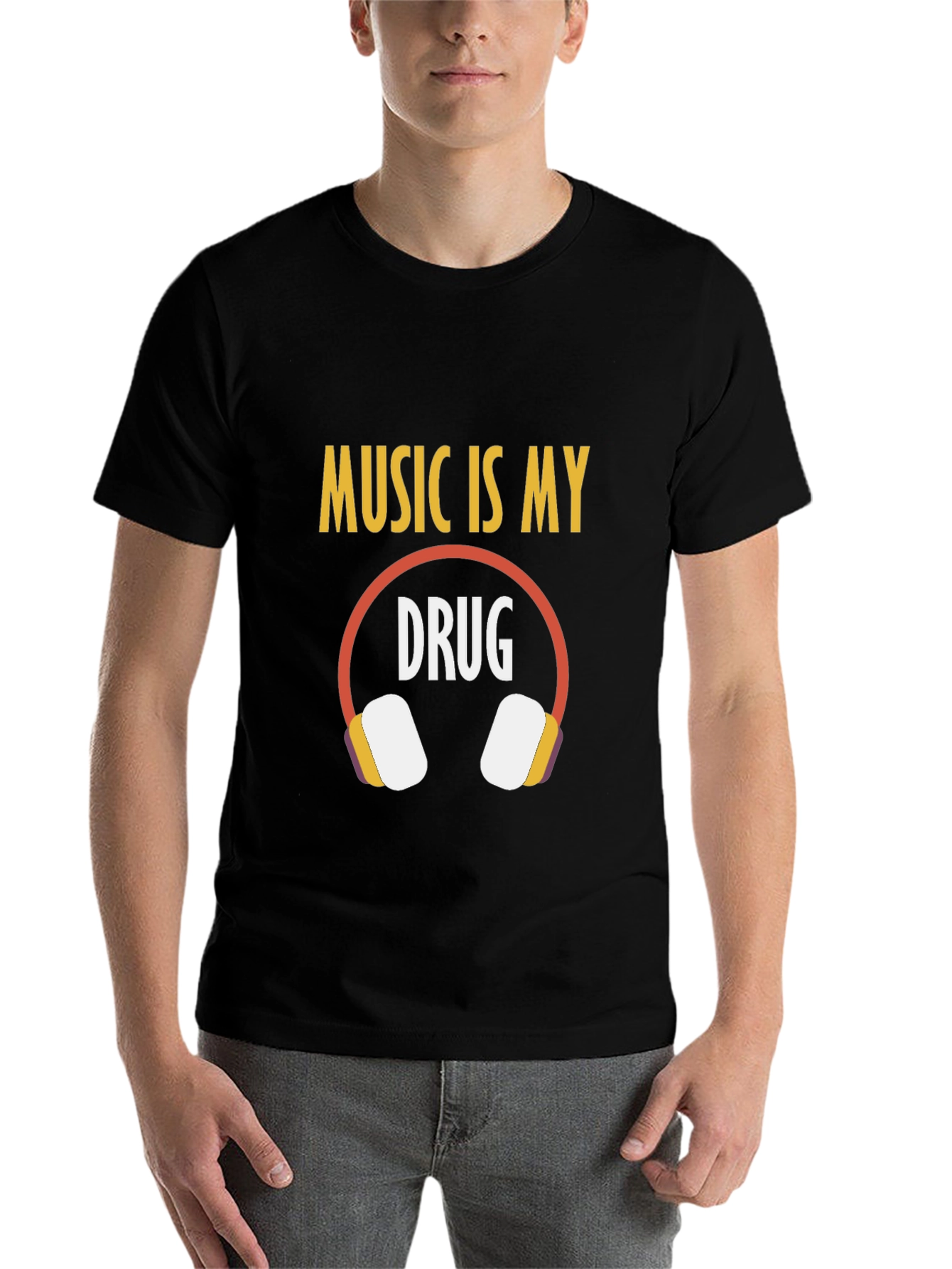 Black Music Is My Drug T-Shirt view 7