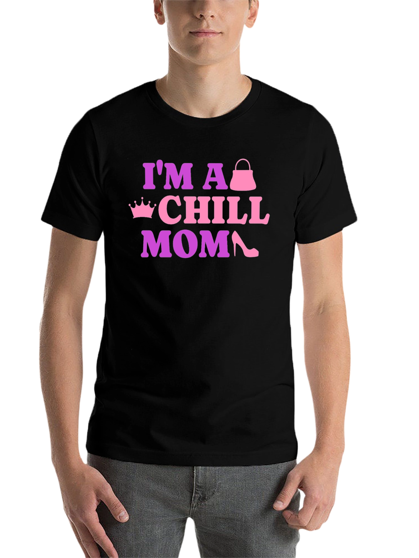 Black Chill Mom Graphic Tee - Fun & Stylish view 7