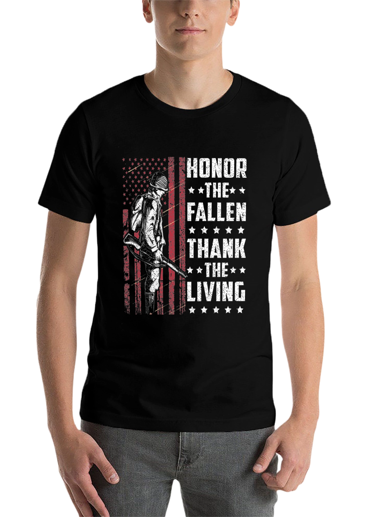 Honor the Fallen Thank the Living Graphic T-Shirt - 7