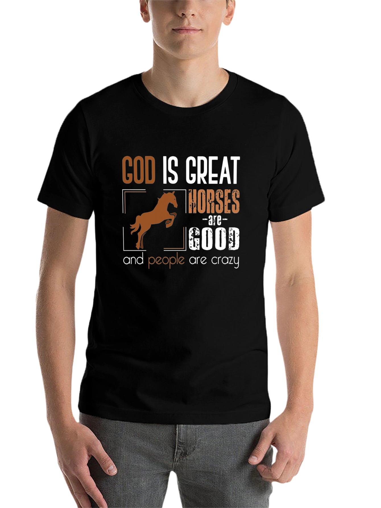 Black God is Great, Horses are Good T-Shirt view 7