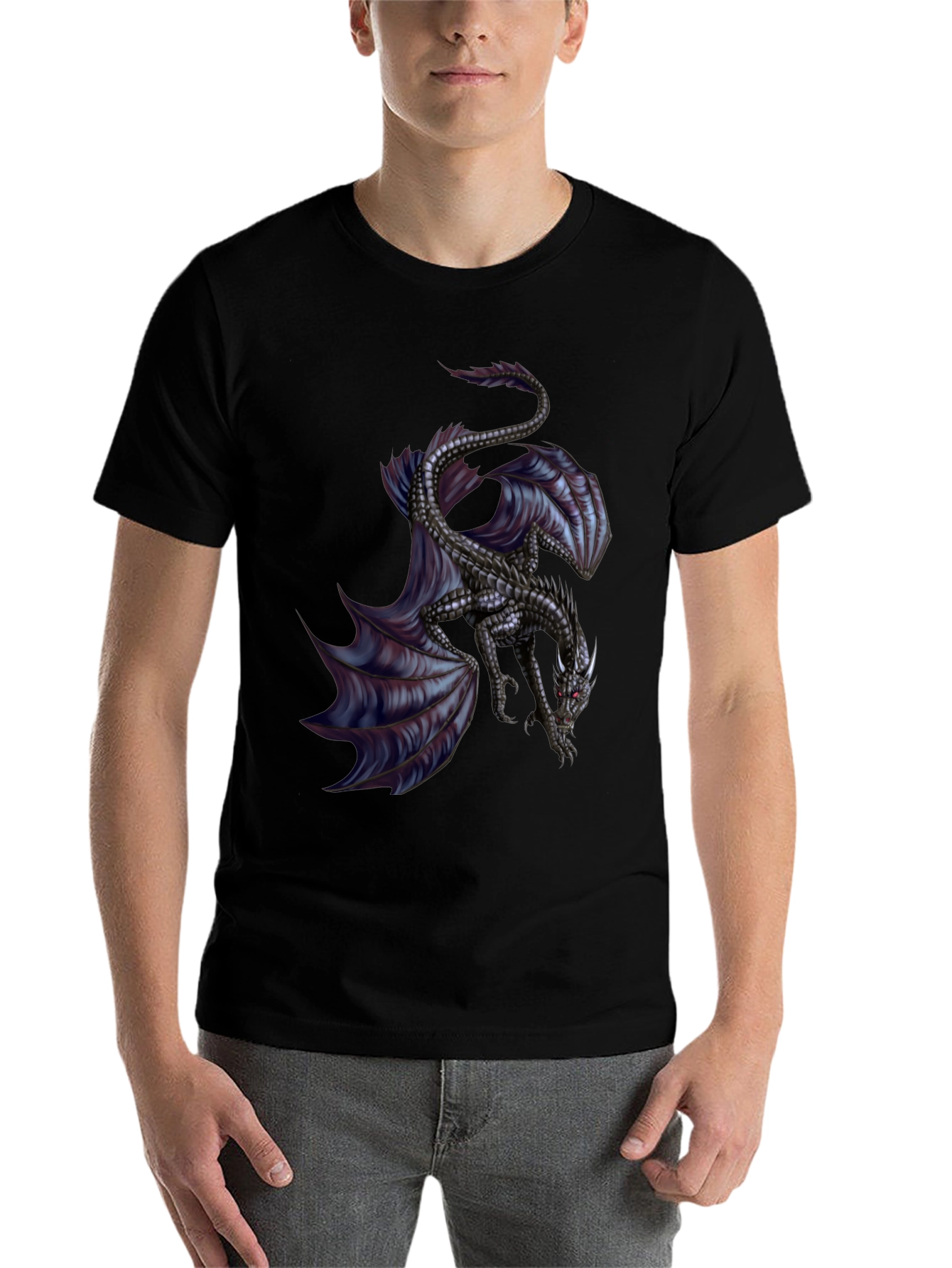 Black Dragon Graphic Black T-Shirt view 7