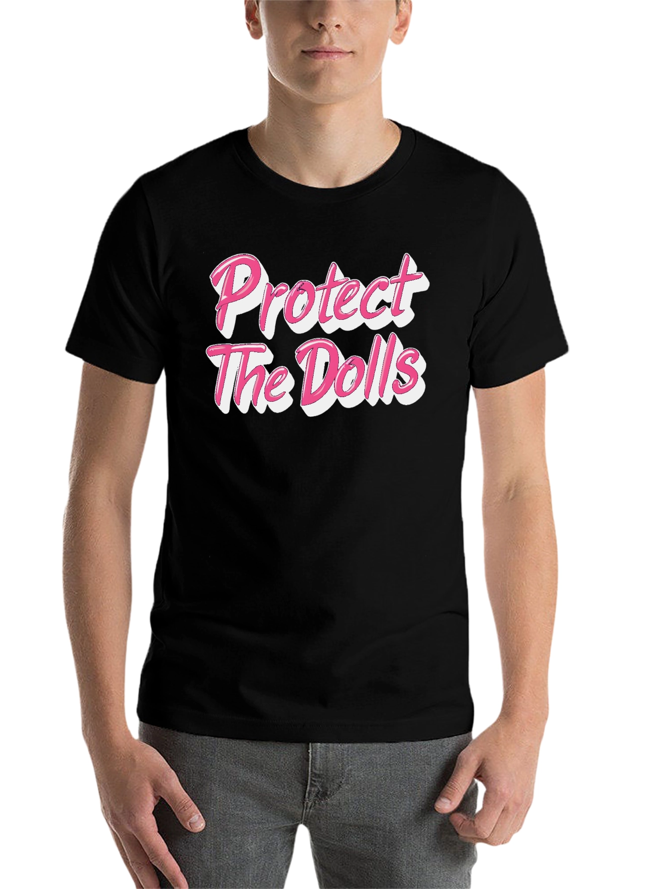 Black Protect the Dolls Black Graphic T-Shirt view 7