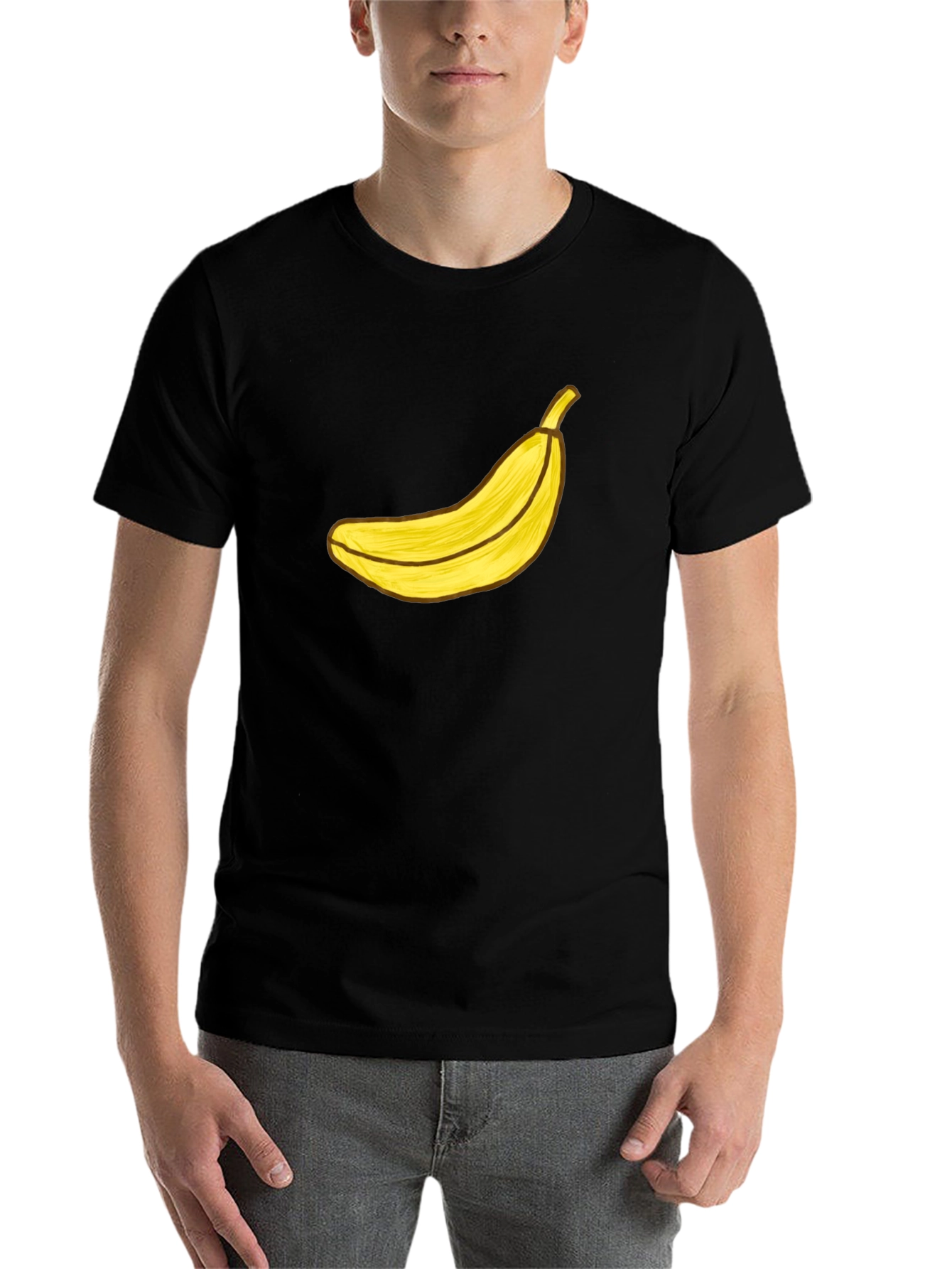 Black Banana Graphic Black T-Shirt - Funky Fruit Tee view 7