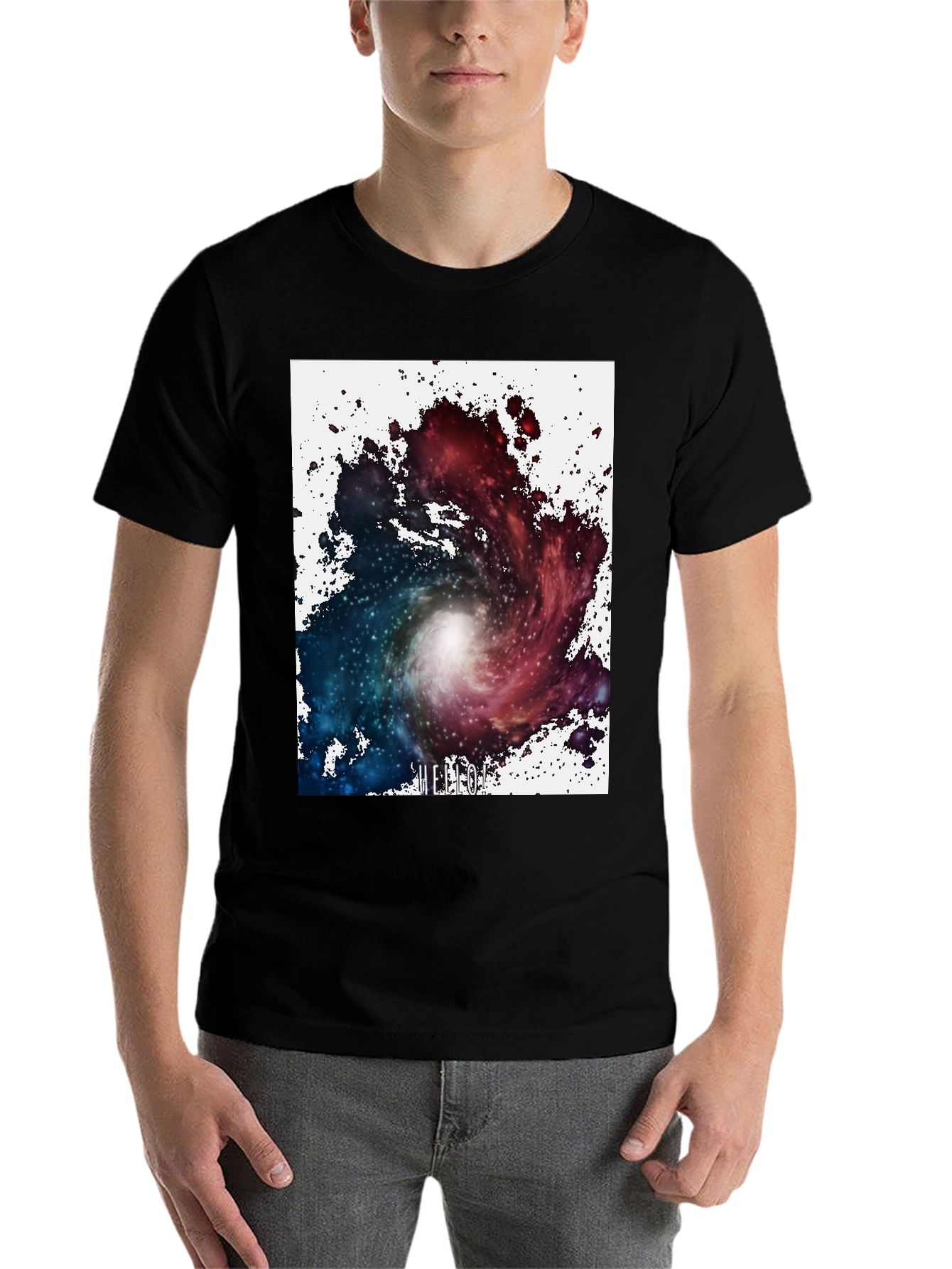 Black Nebula Graphic T-Shirt - Unique Galaxy Design view 7
