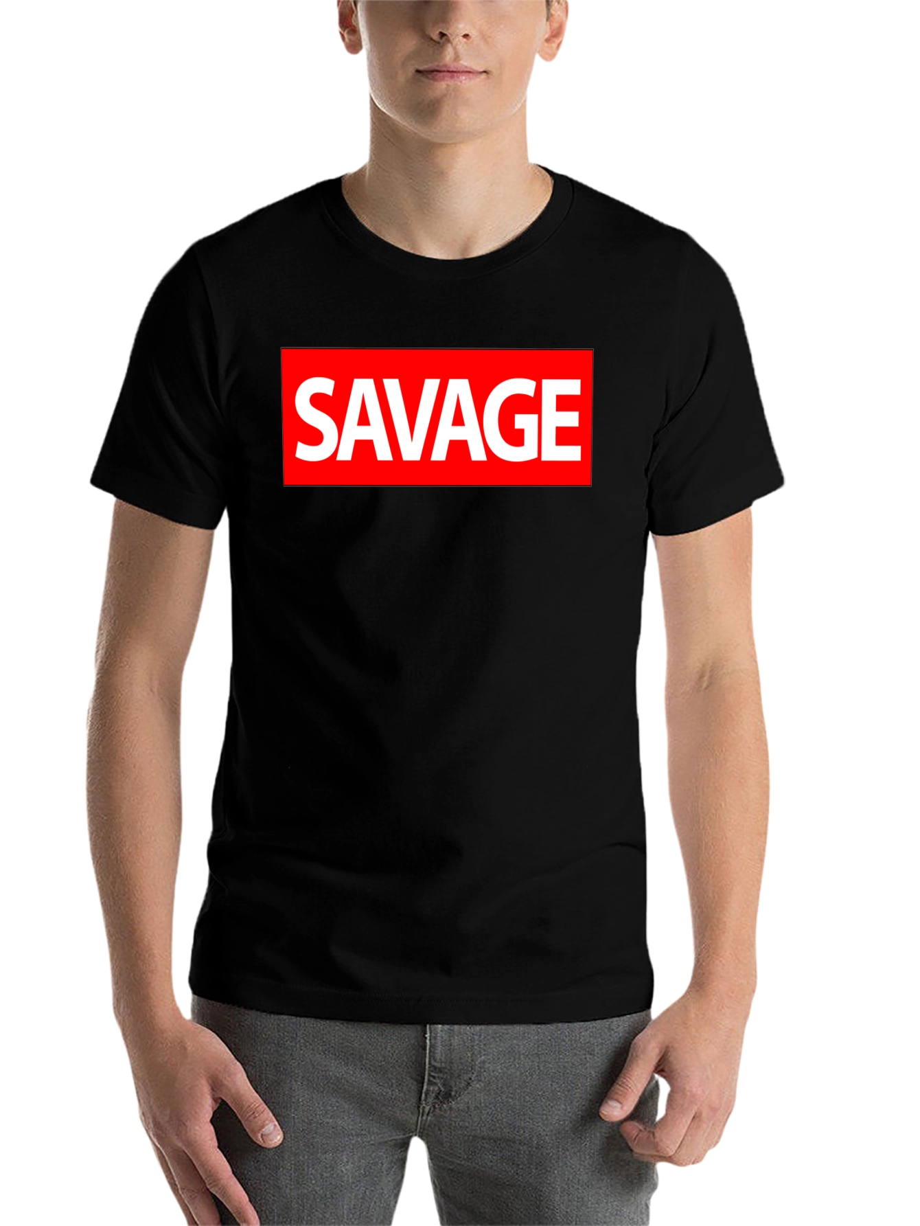 Black Savage Graphic Tee - Bold Streetwear Style view 7