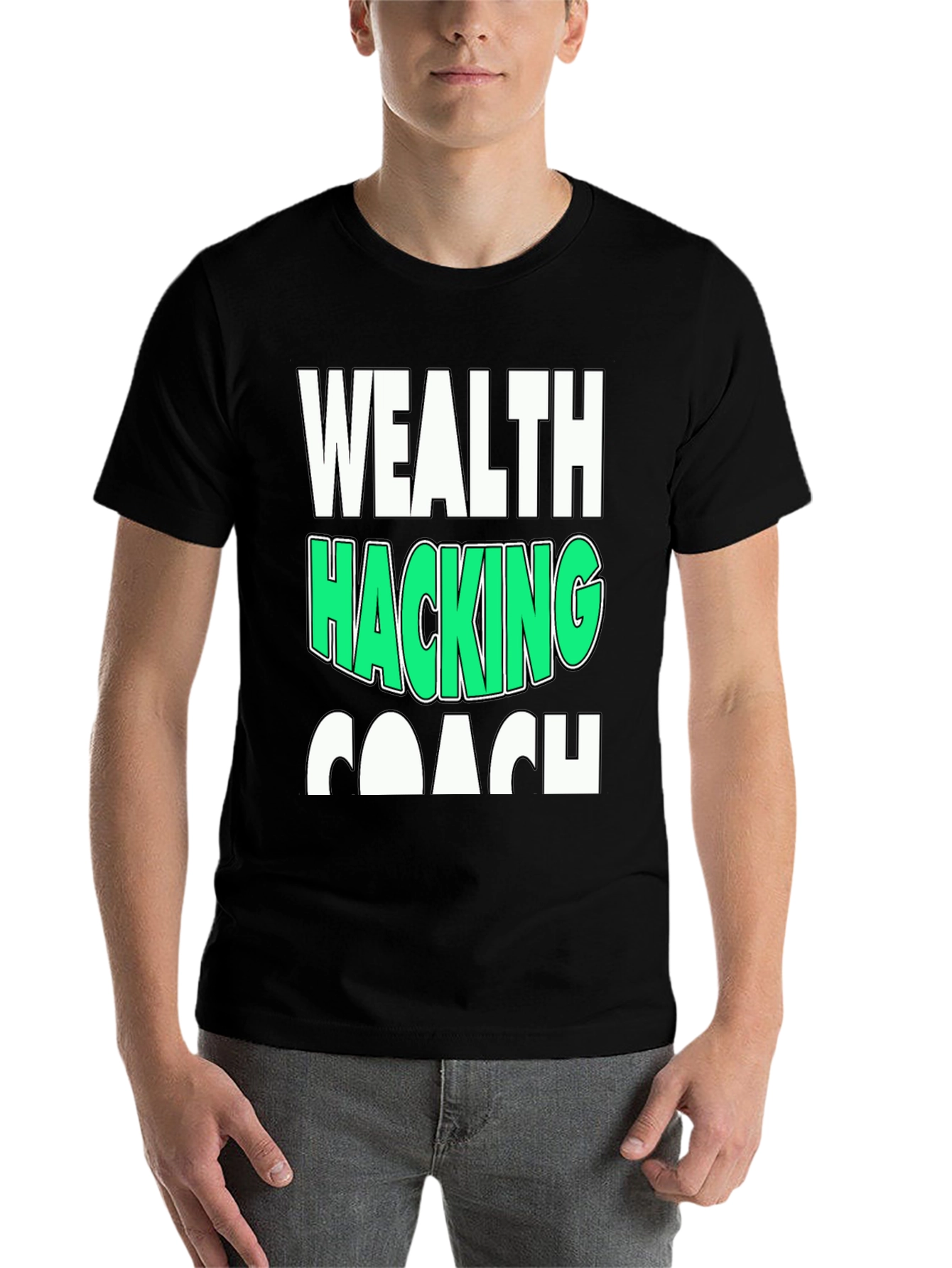 Black Wealth Hacking Coach Graphic Tee view 7