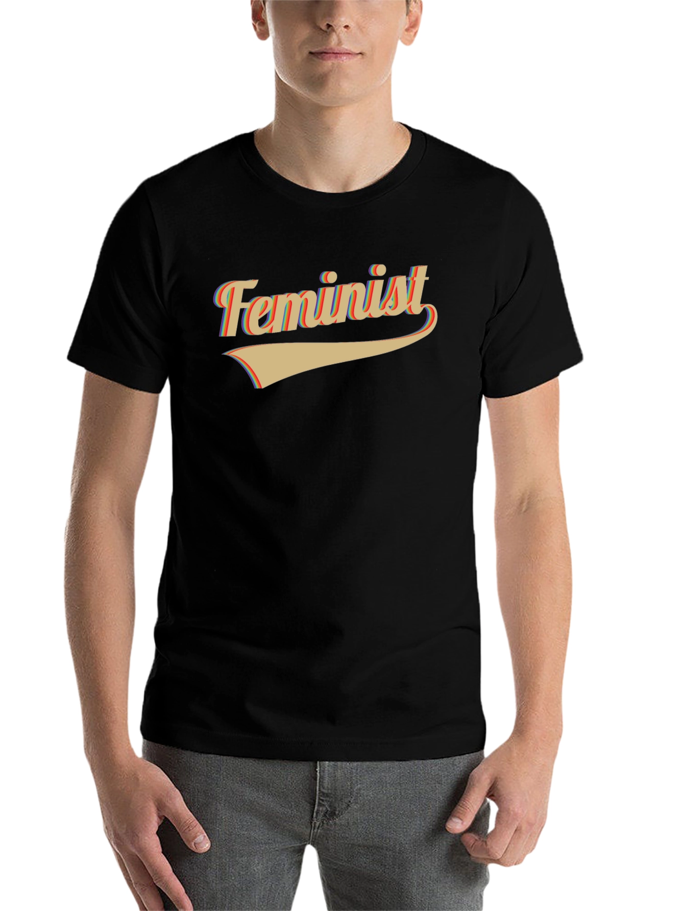 Black Retro Feminist Graphic Tee view 7