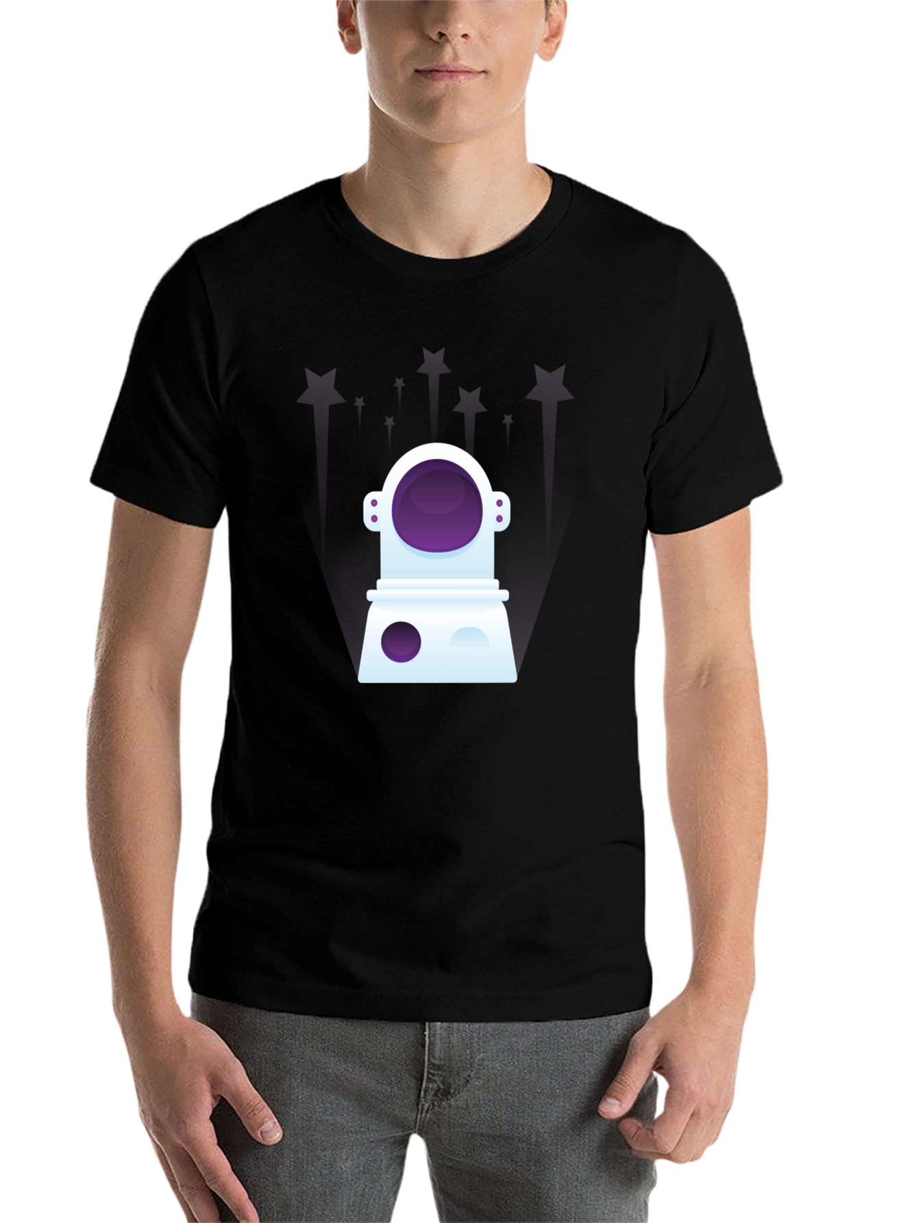 Black Astronaut Graphic Tee - Space Lover T-Shirt view 7