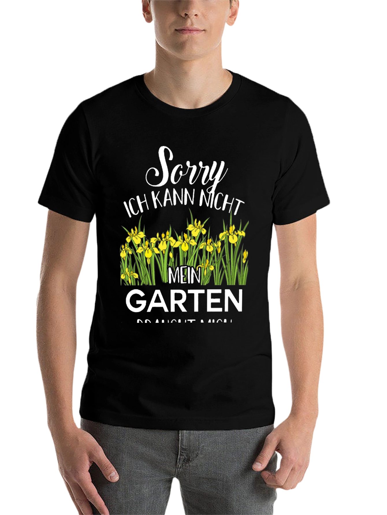 Black Sorry Mein Garten T-Shirt view 7