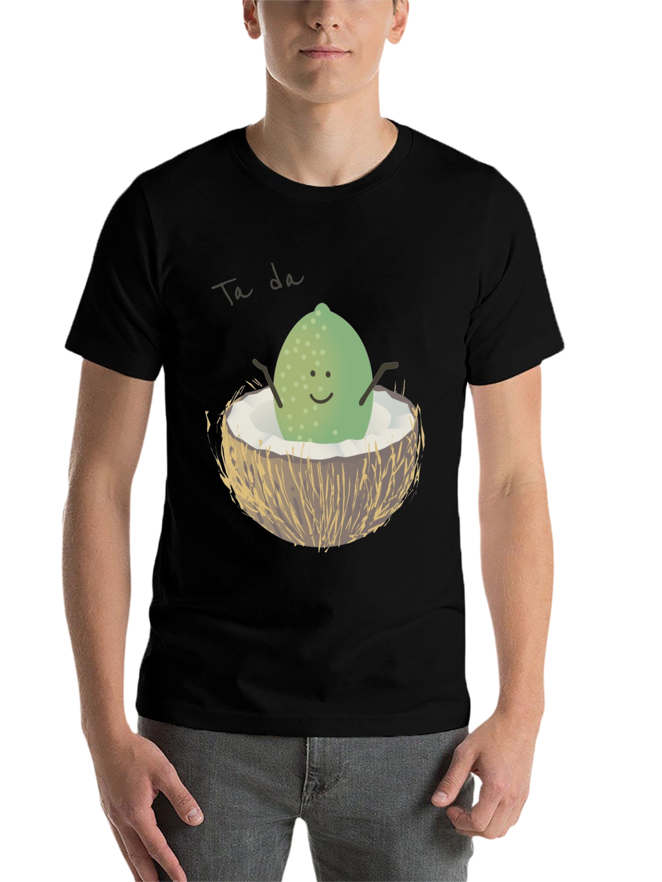 Black Ta Da! Lime in Coconut Graphic Tee view 7