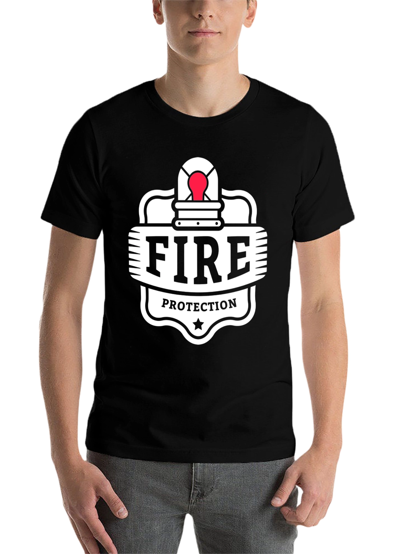 Black Fire Protection Black T-Shirt view 7