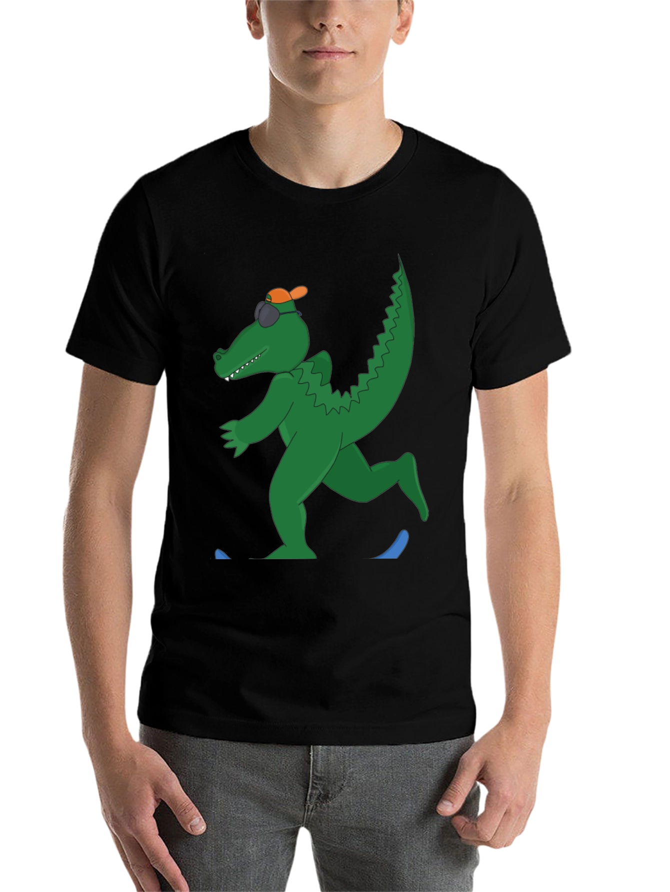 Black Cool Gator Graphic Tee view 7