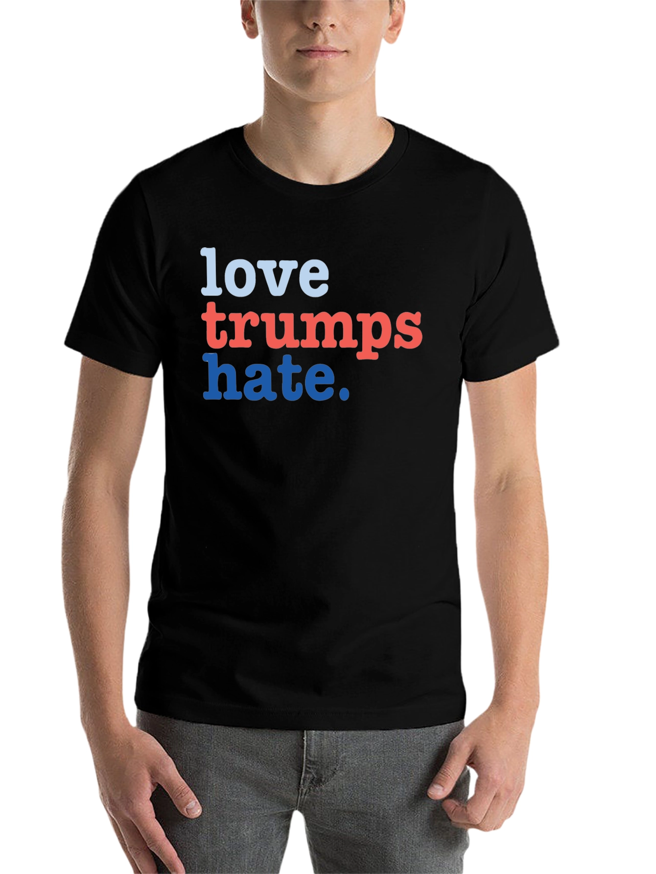 Black Love Trumps Hate Graphic Tee - Unisex view 7