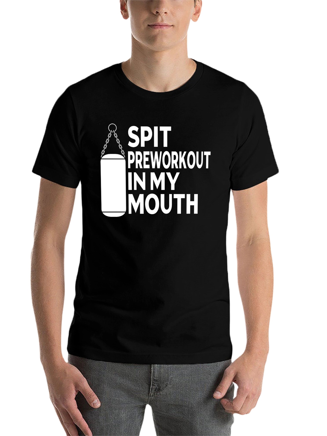 Black Spit Preworkout in My Mouth T-Shirt view 7