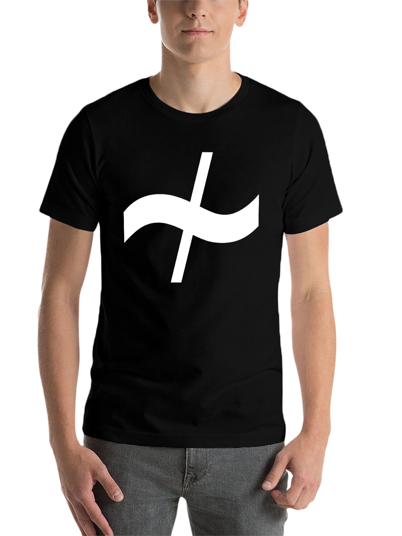 Black Abstract Symbol Black T-Shirt view 7