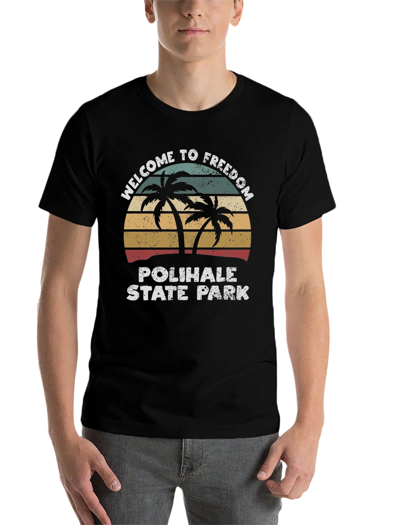 Black Polihale State Park Graphic Tee view 7