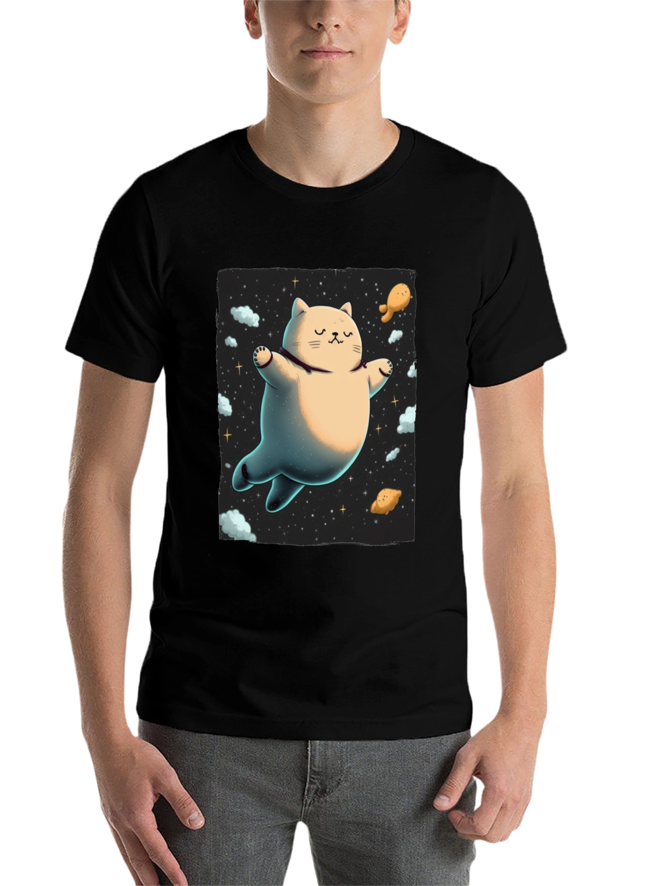 Cosmic Cat T-Shirt - Space Kitten Tee - 7