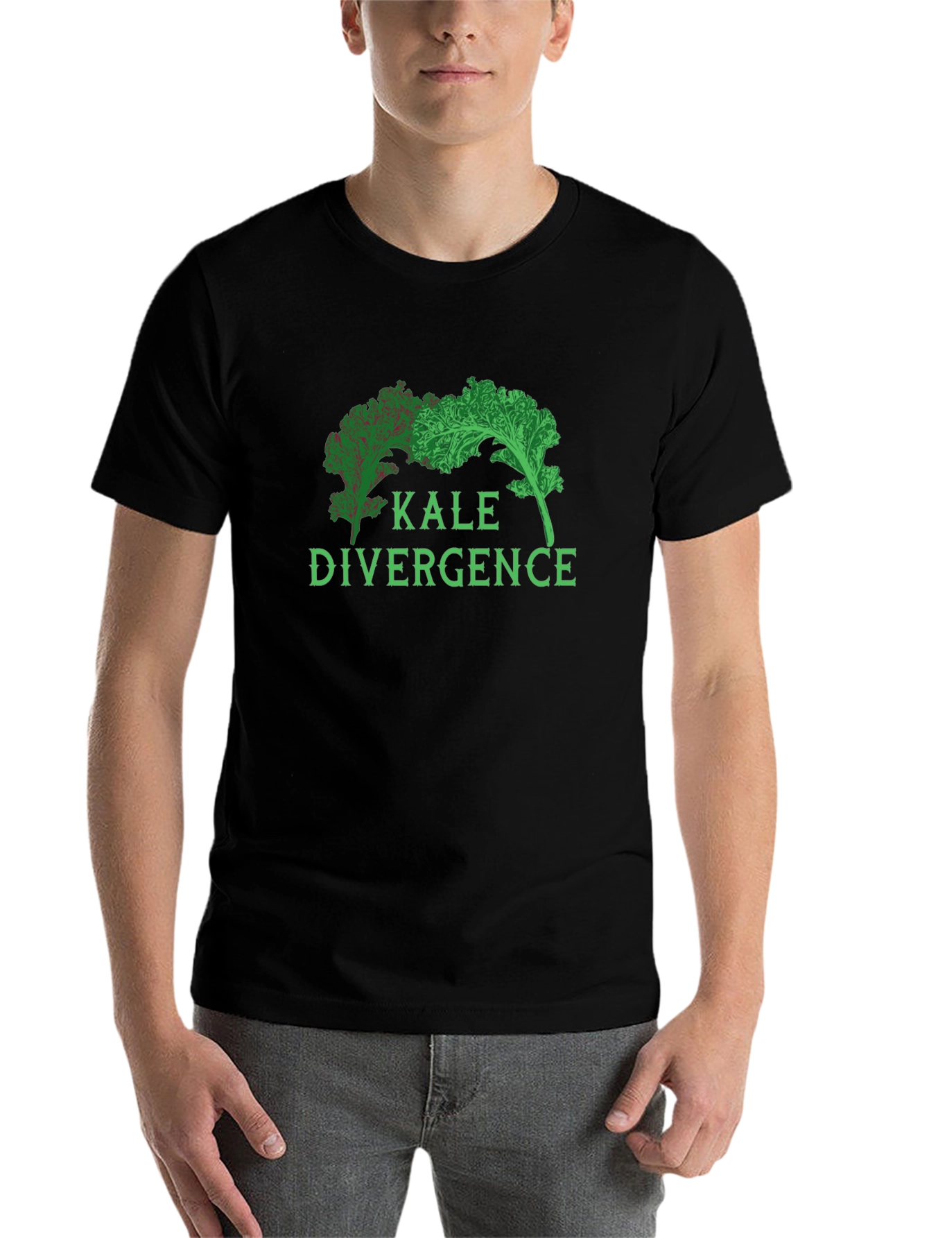 Black Kale Divergence Graphic T-Shirt - Vegan Tee view 7