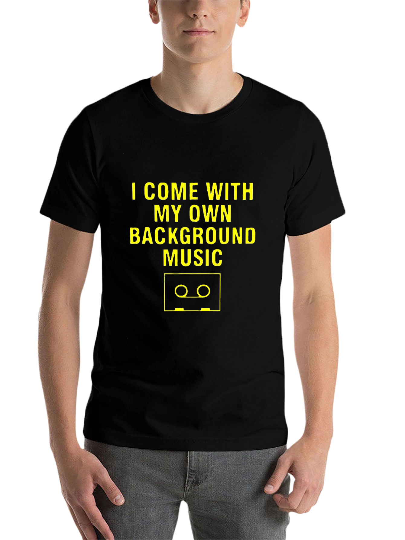 Black Own Background Music Graphic T-Shirt view 7