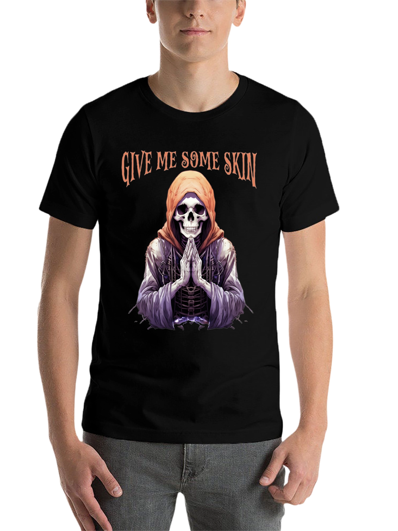Black Give Me Some Skin Skeleton T-Shirt view 7