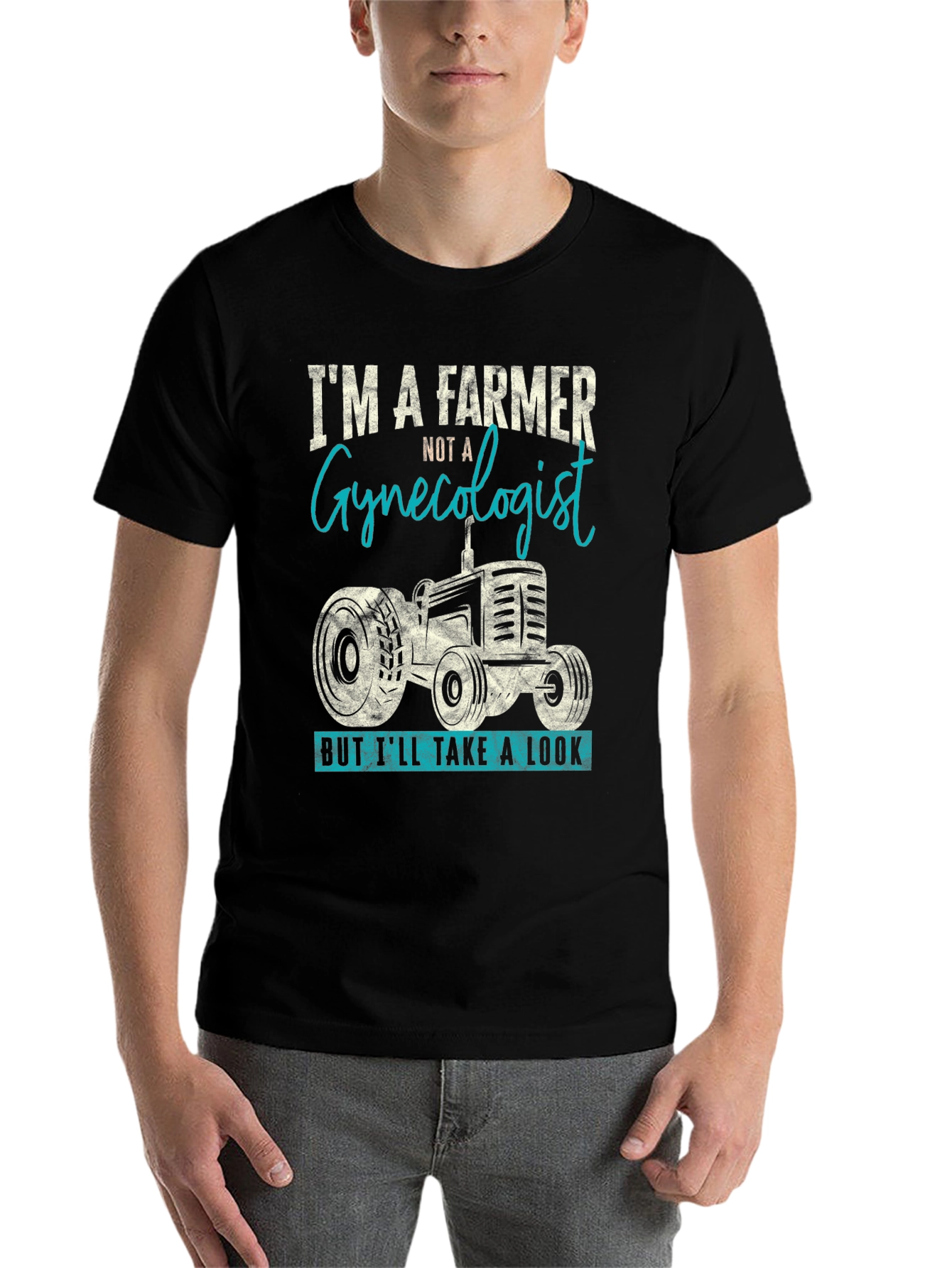 Black Farmer Gynecologist Humor Graphic Tee view 7