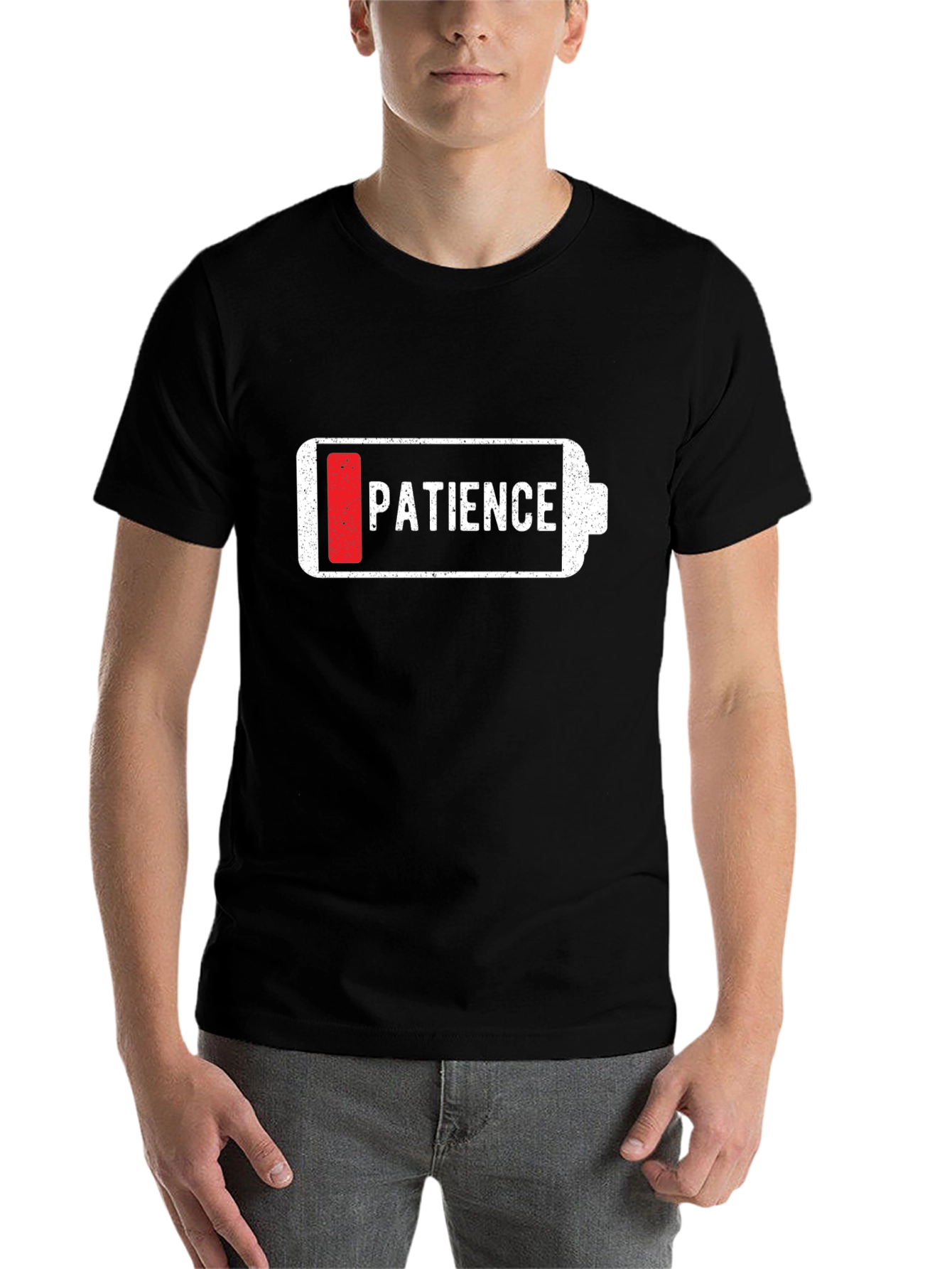 Black Low Patience Battery Graphic T-Shirt view 7
