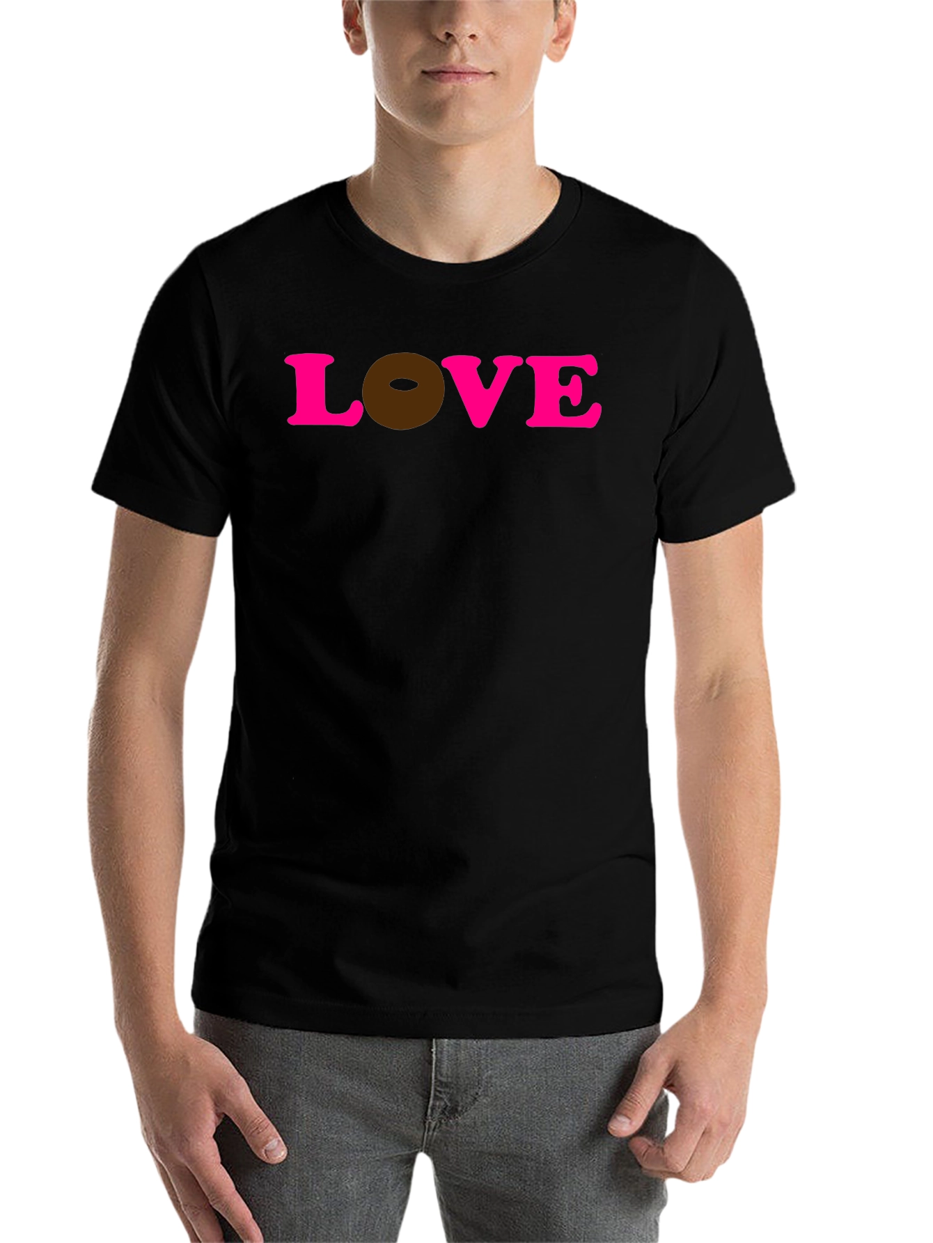 Black Donut Love T-Shirt - Unique Design view 7