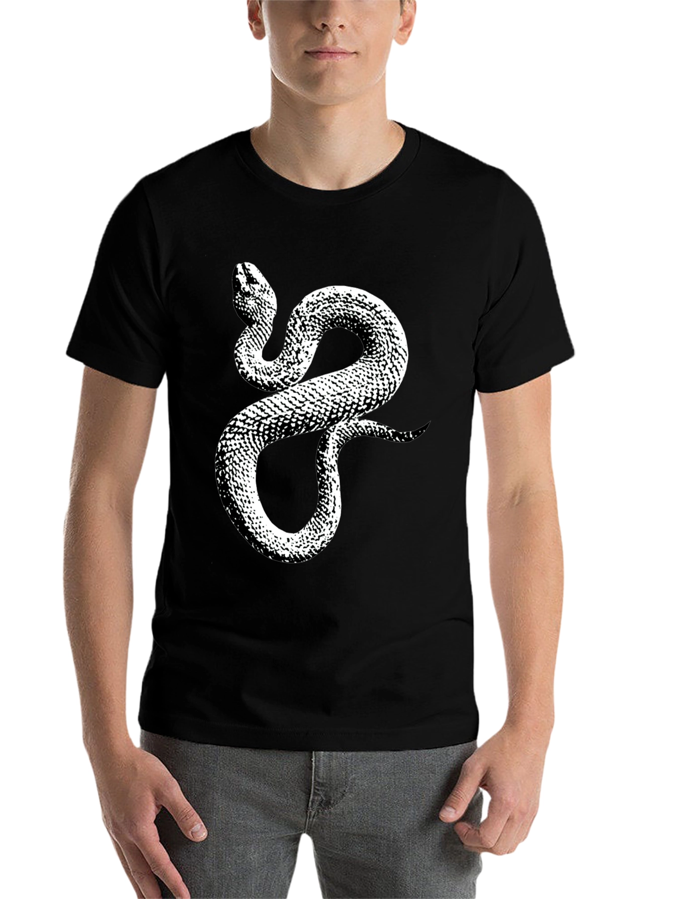 Black Snake Graphic Tee - Men's Black T-Shirt view 7