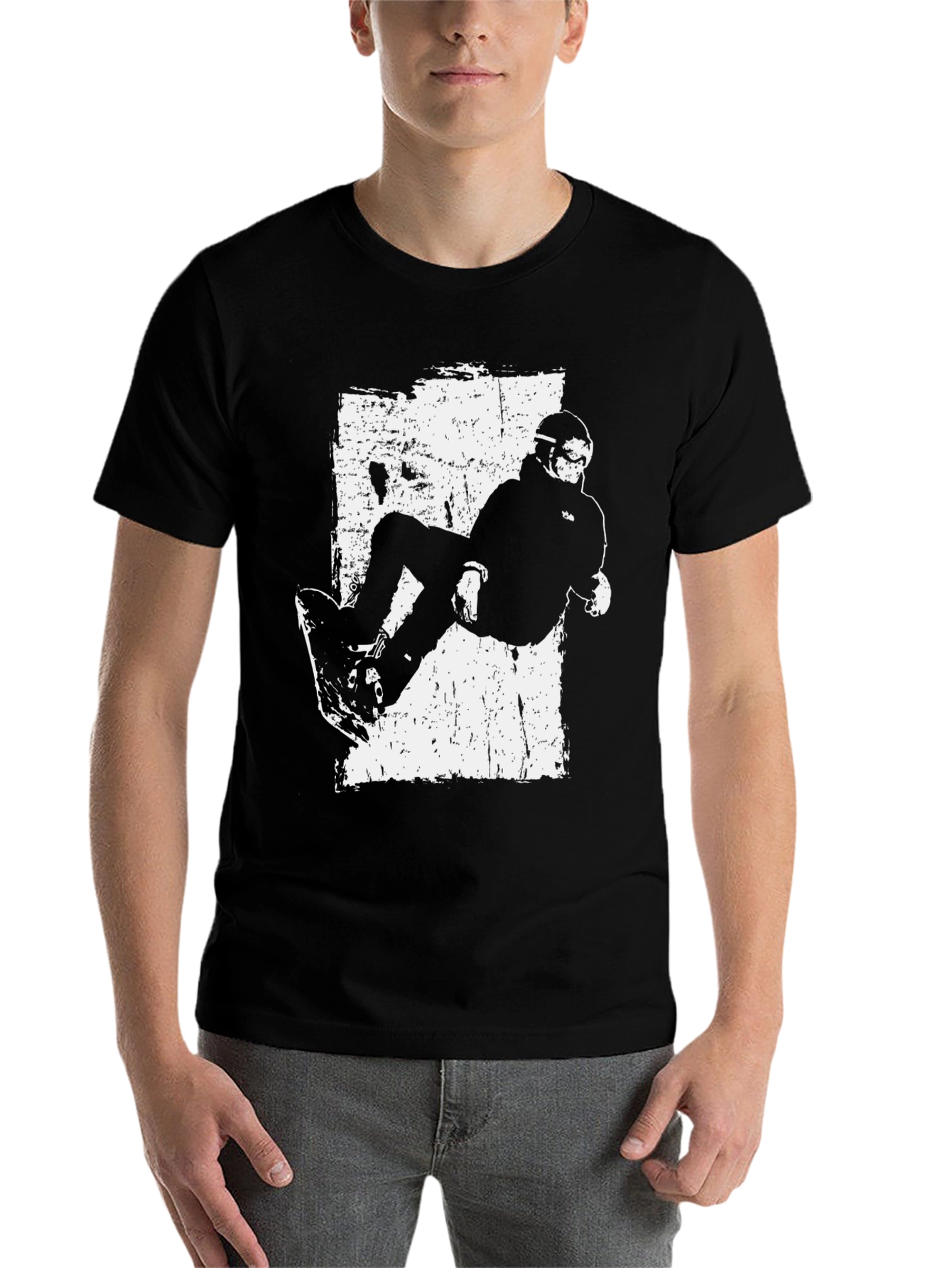 Black Skateboarder Graphic T-Shirt view 7