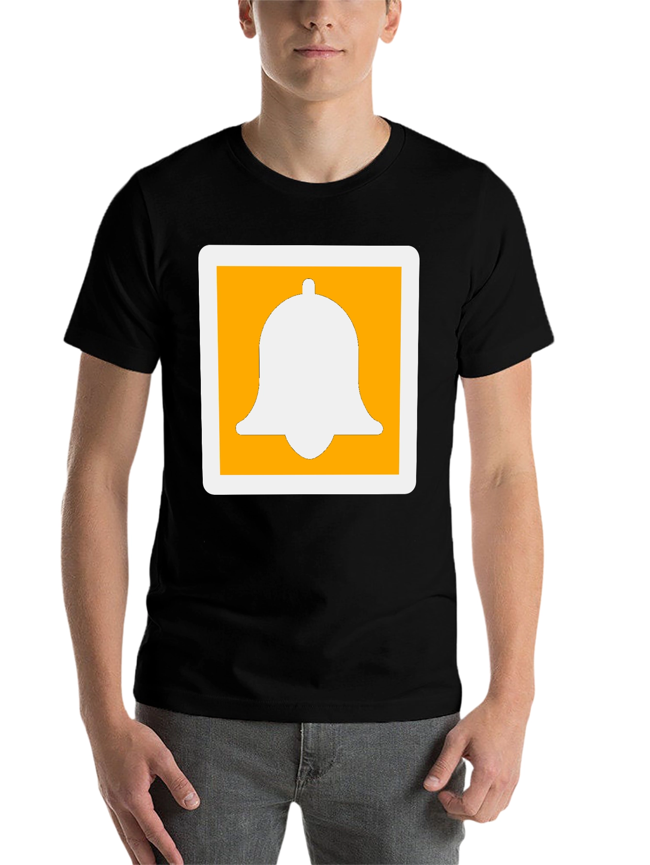 Black Men's Black Graphic Tee - Notification Icon view 7