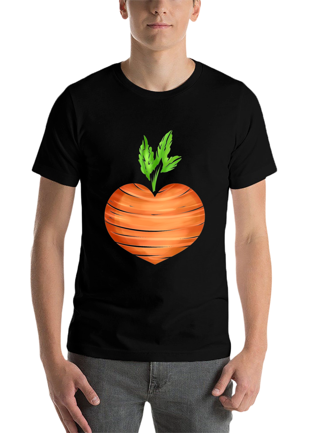 Black Carrot Heart T-Shirt - Veggie Love Tee view 7