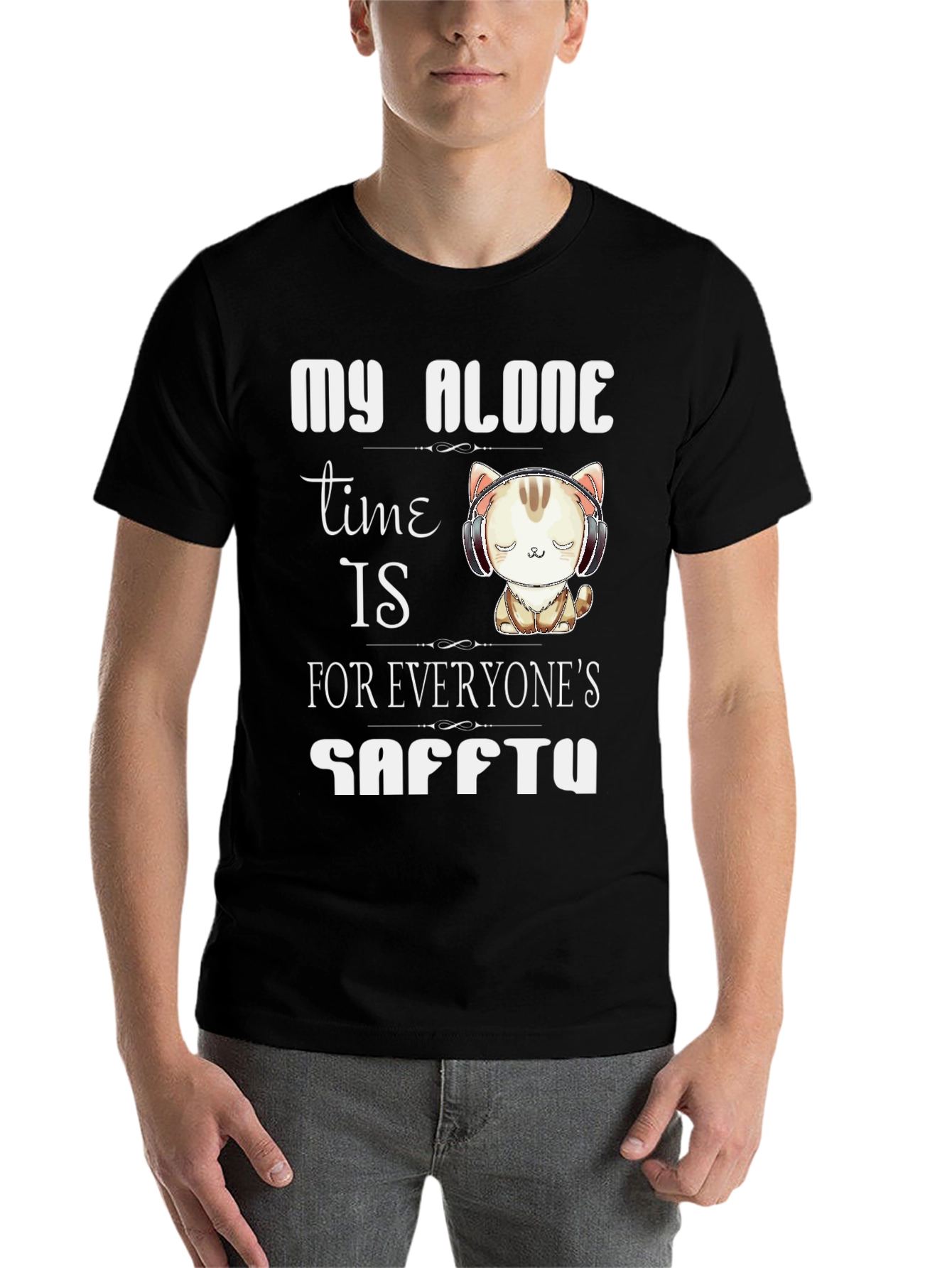 Black My Alone Time T-Shirt view 7