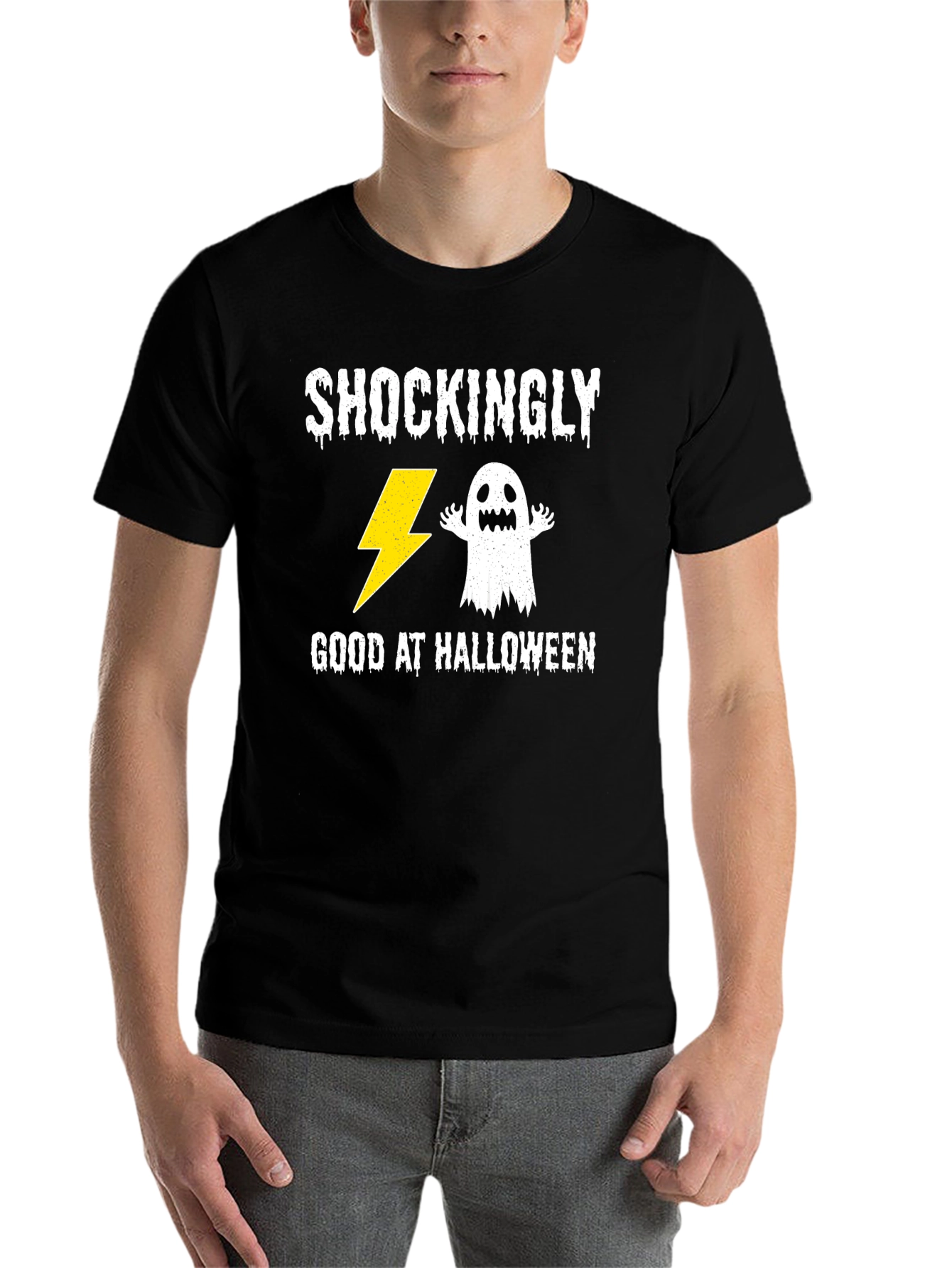Black Shockingly Good at Halloween Graphic Tee view 7