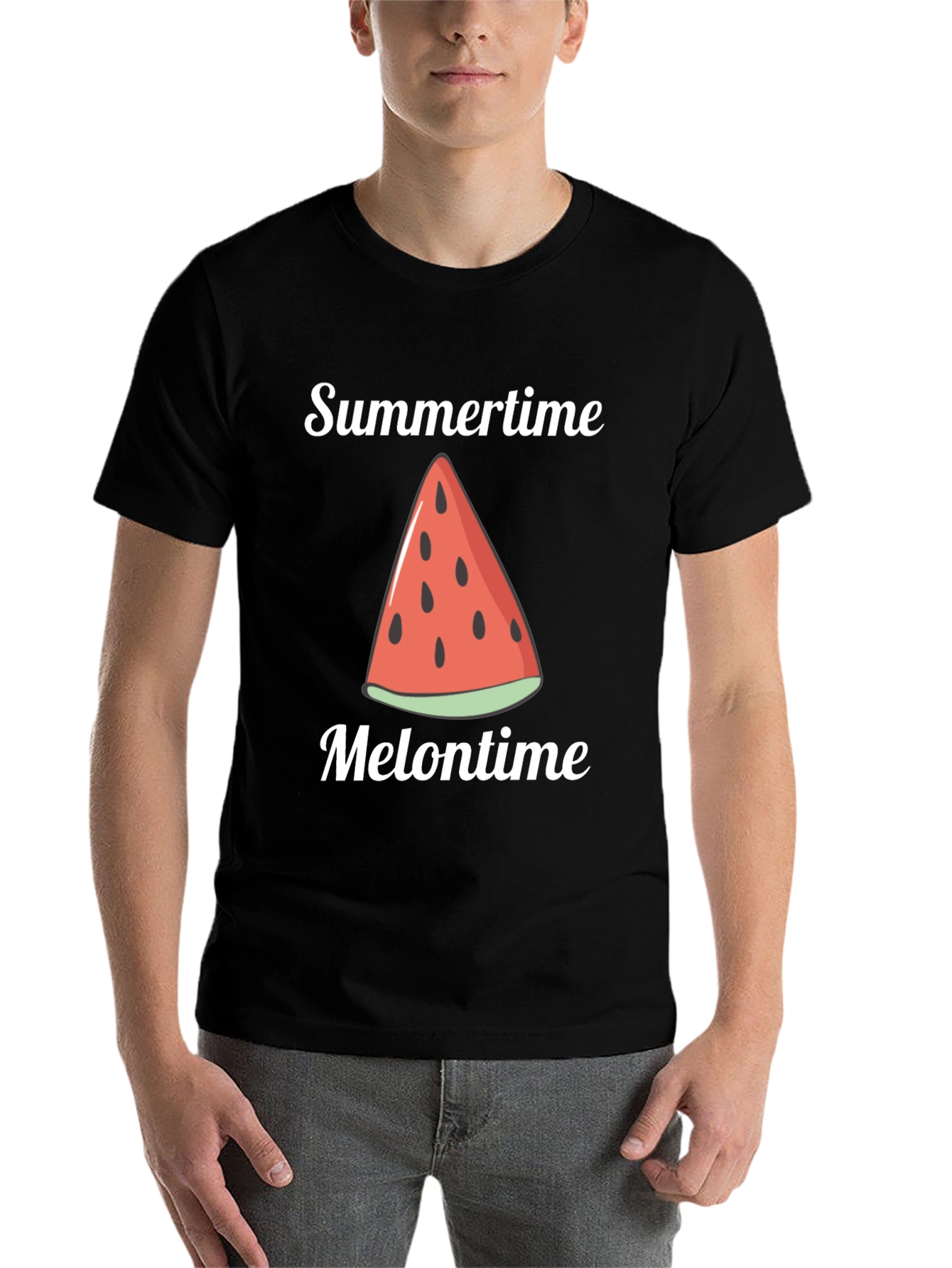 Black Summertime Melontime Graphic Tee view 7