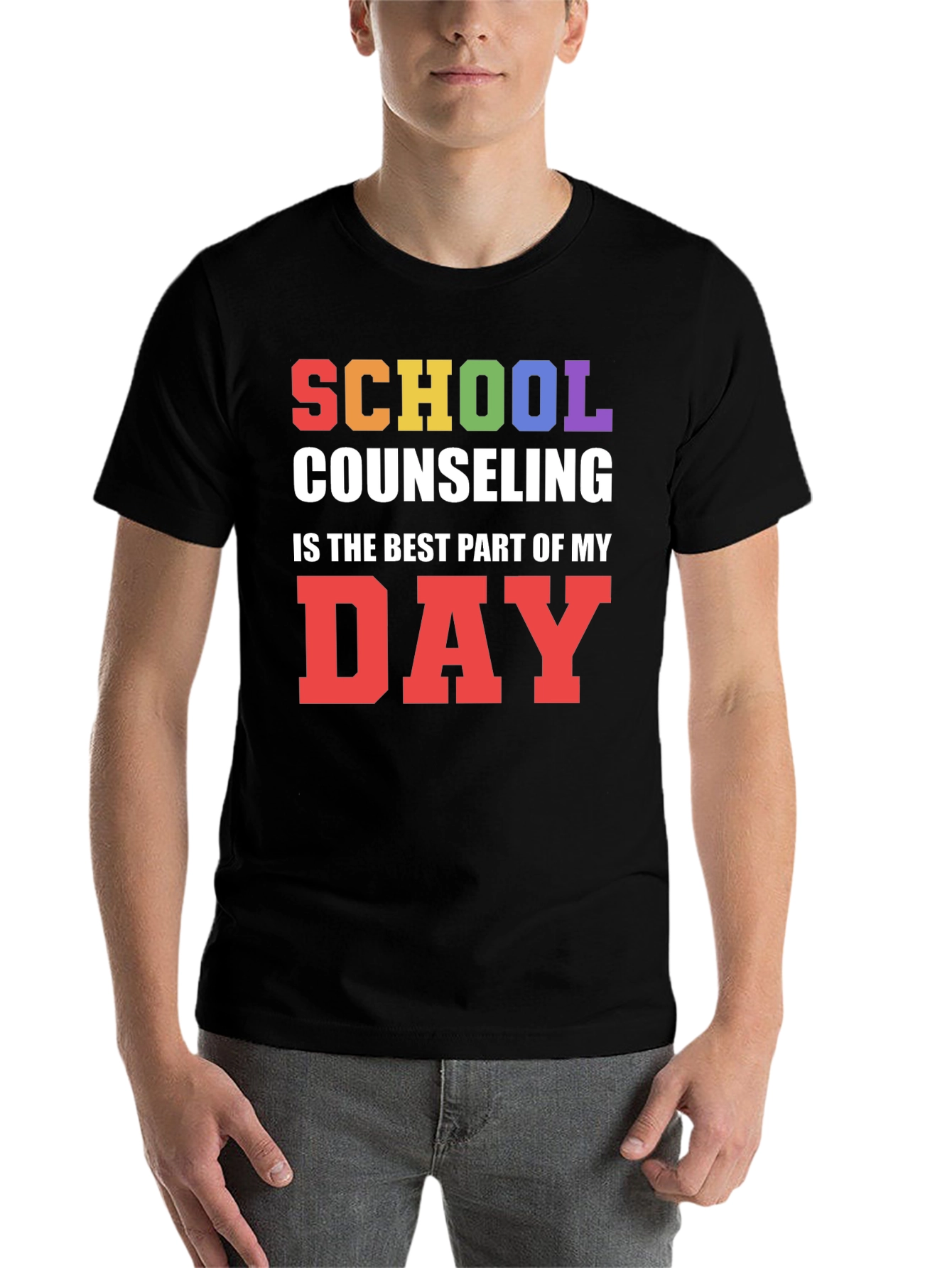 Black School Counseling T-Shirt: Best Part of My Day view 7
