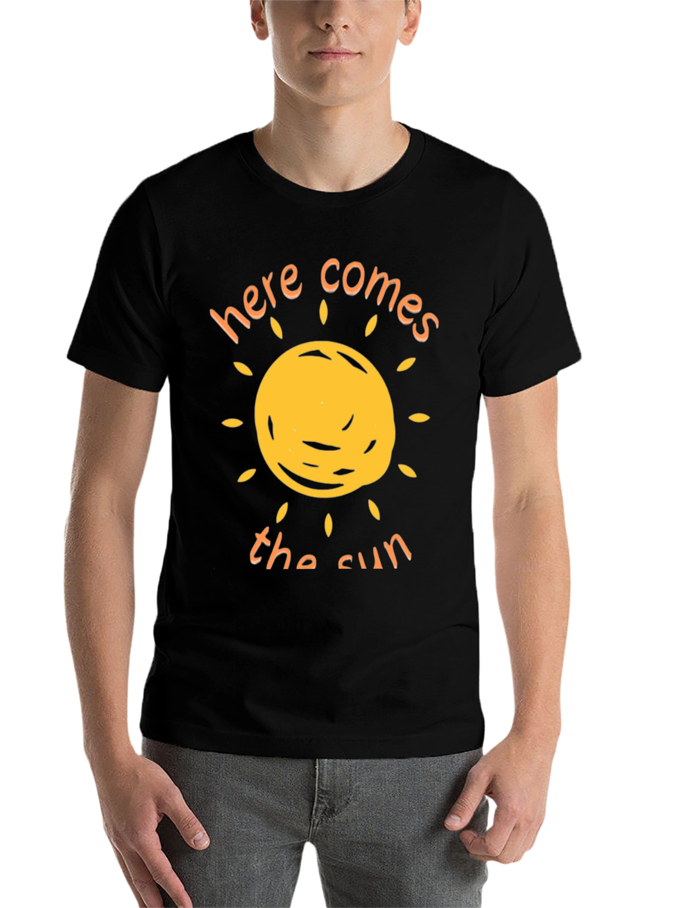 Black Here Comes The Sun Graphic T-Shirt view 7