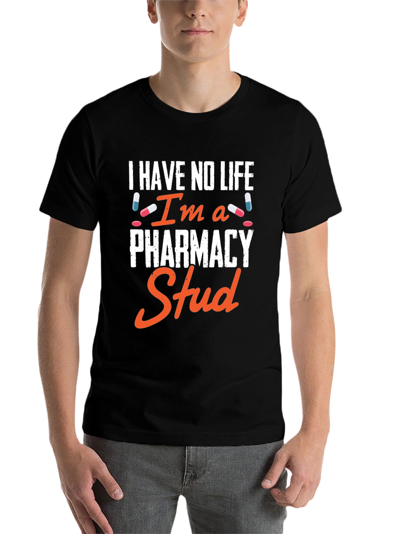 Black Pharmacy Stud Graphic Tee - Novelty Shirt view 7
