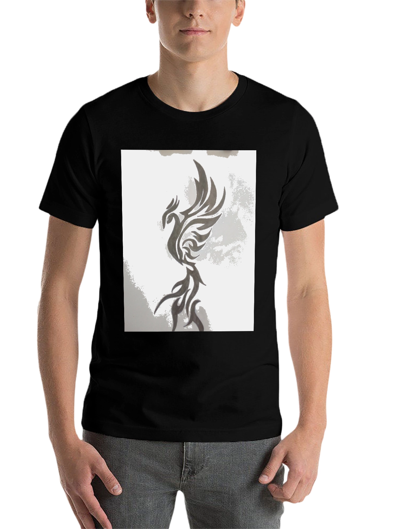 Black Phoenix Graphic Tee - Unique Design, Comfortable Fit view 7