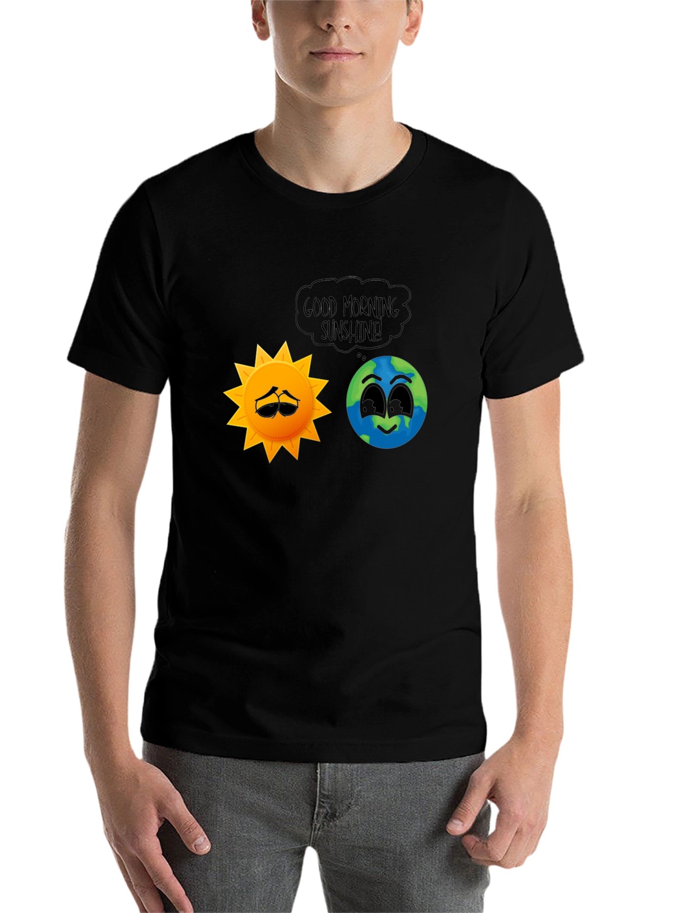 Black Good Morning Sunshine T-Shirt view 7