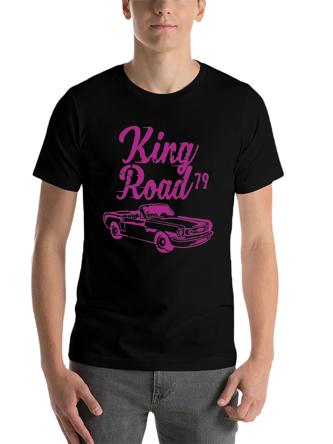 Black King Road '79 Car Graphic T-Shirt view 7