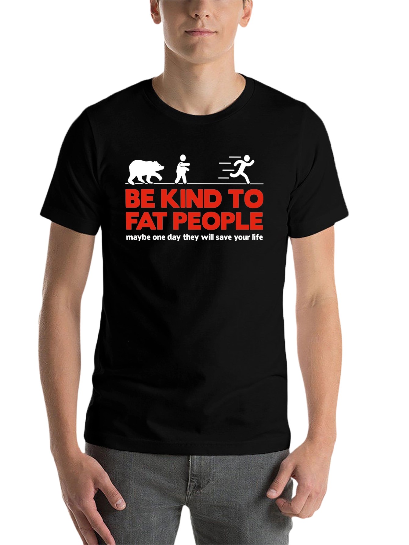 Black Humorous 'Be Kind' Graphic Tee view 7