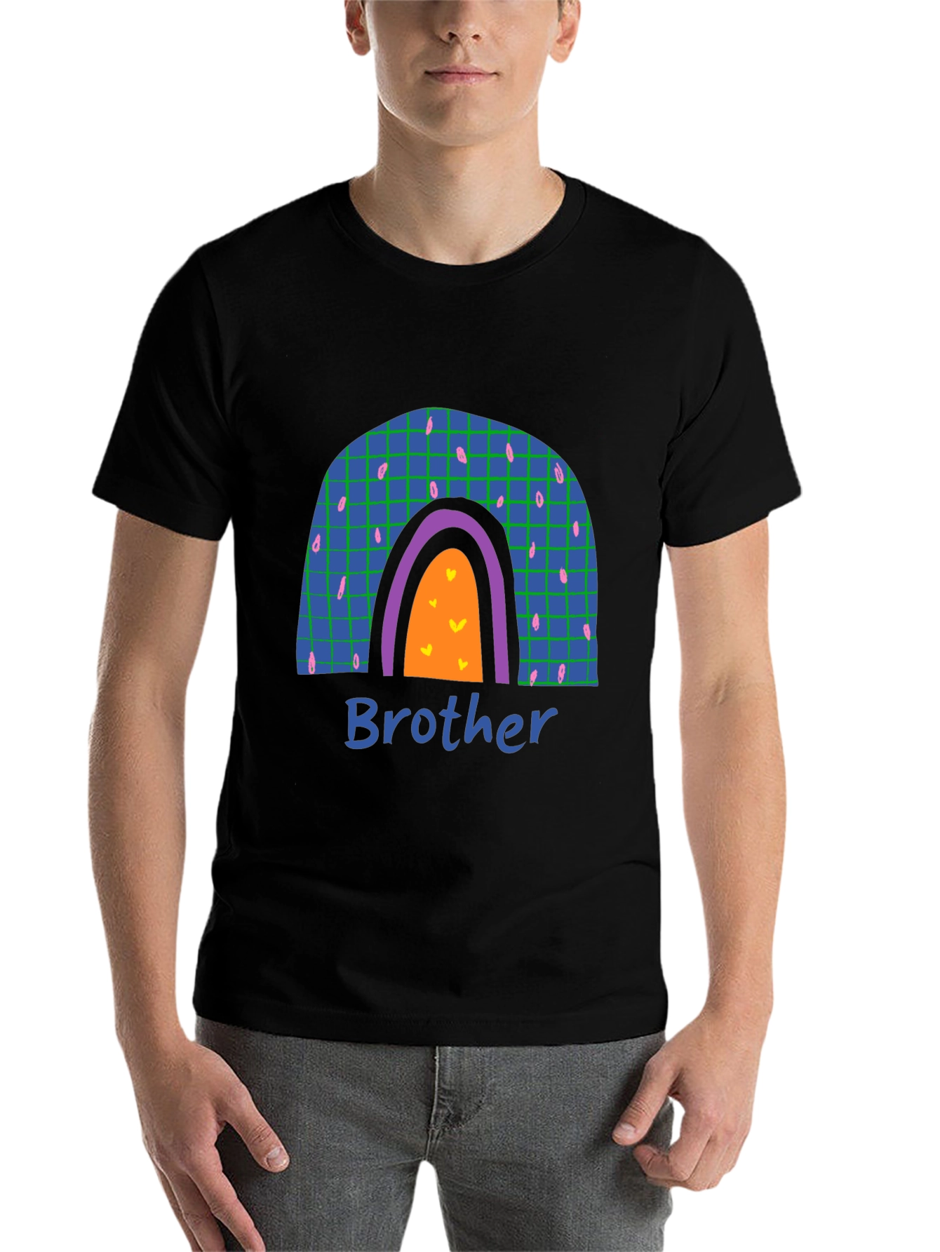 Black Brother Rainbow Graphic T-Shirt view 7