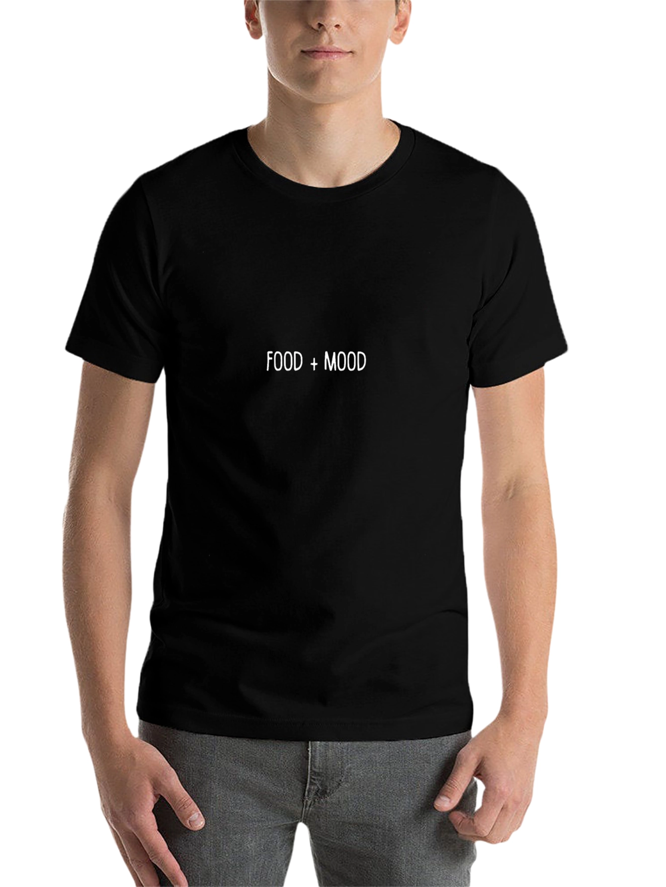 Black Food + Mood Graphic Tee - Unisex Cotton T-Shirt view 7