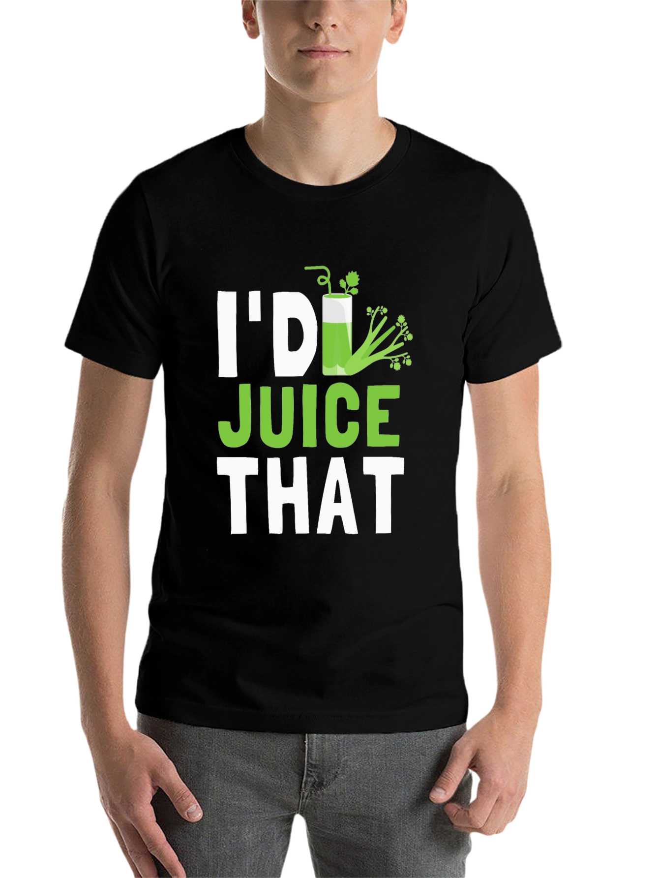 Black I'd Juice That Funny Graphic T-Shirt view 7